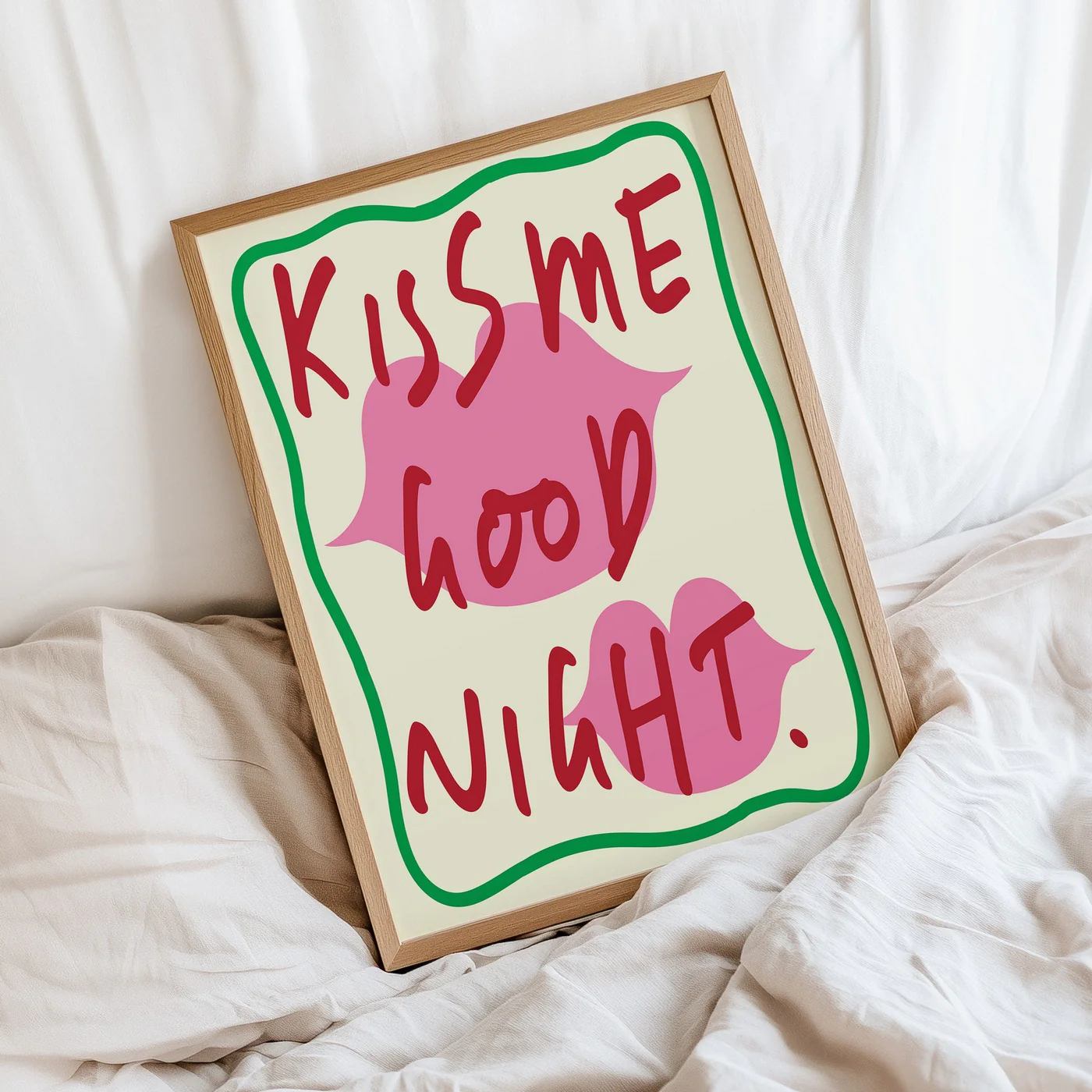 Affiche Kiss Me Good Night - Vert - Image 2