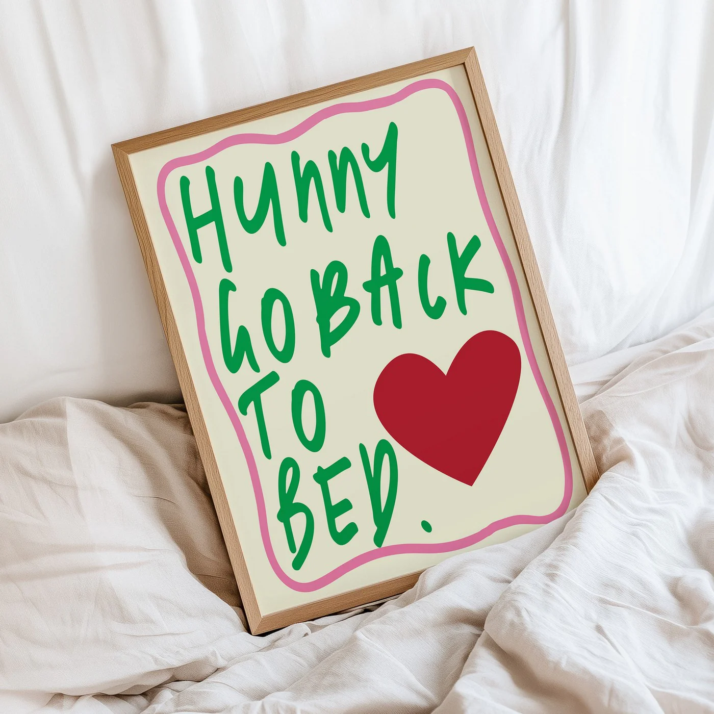 Affiche Hunny Go Back To Bed - Vert - Image 2