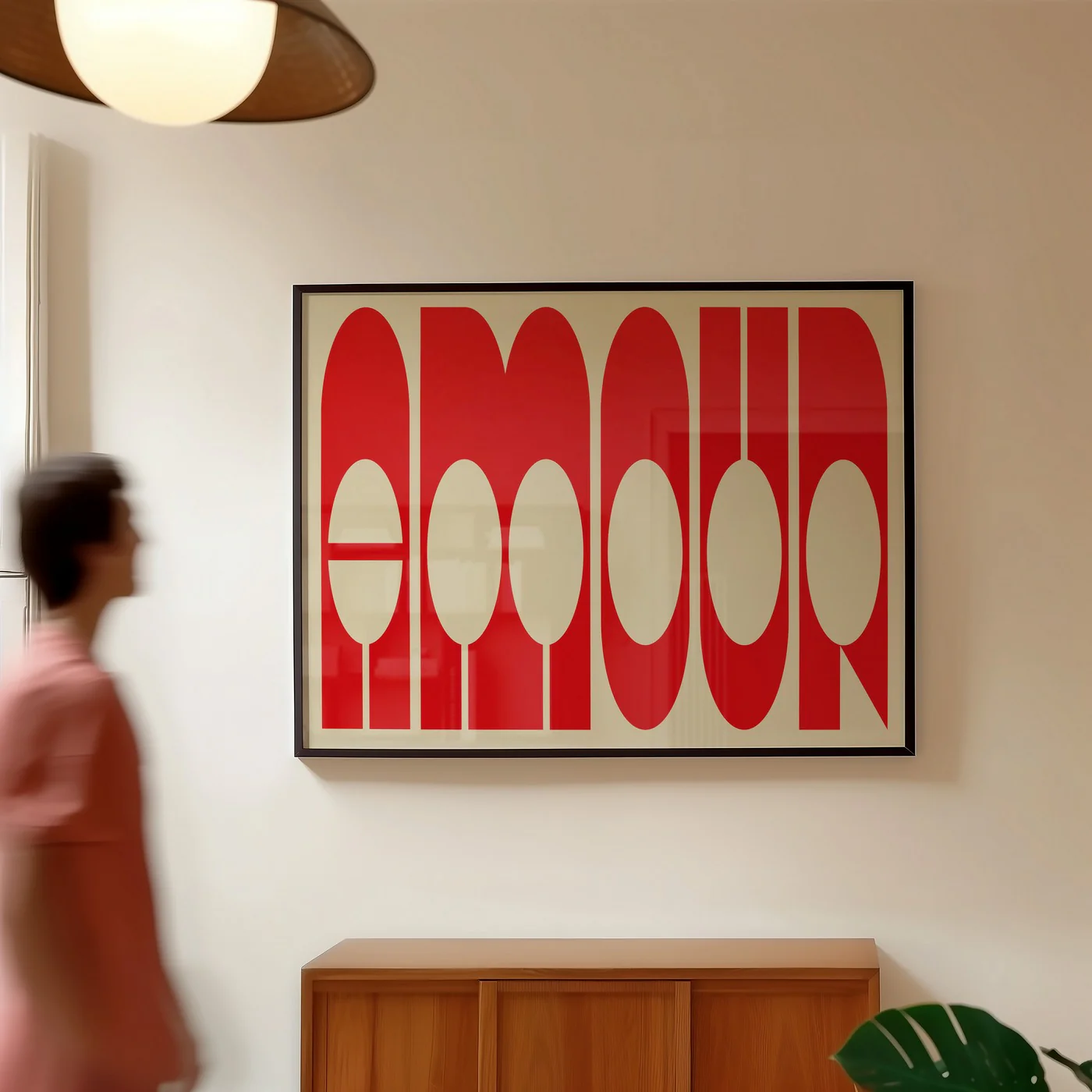 Affiche Amour Vintage - Rouge - Image 3