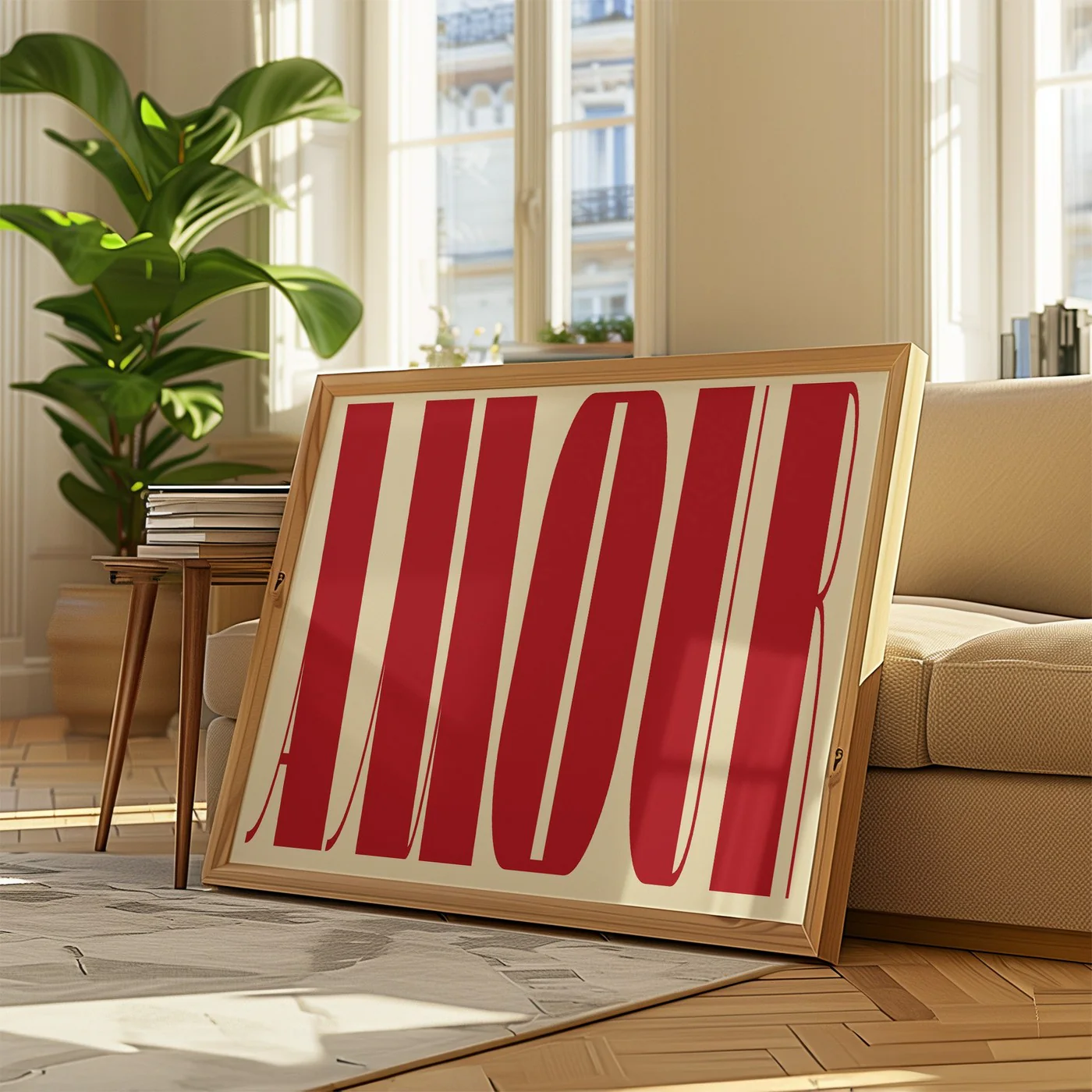 Affiche Amour Modern - Rouge - Image 2