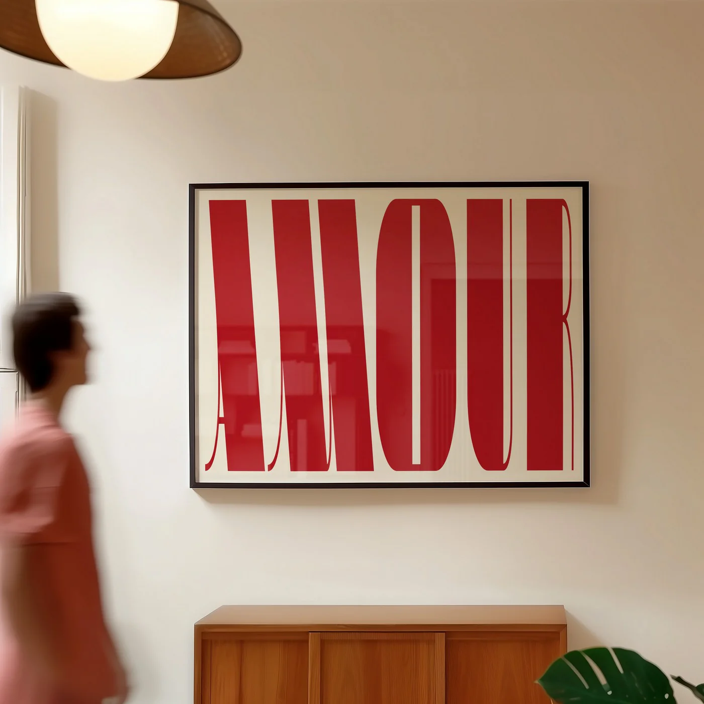 Affiche Amour Modern - Rouge - Image 3