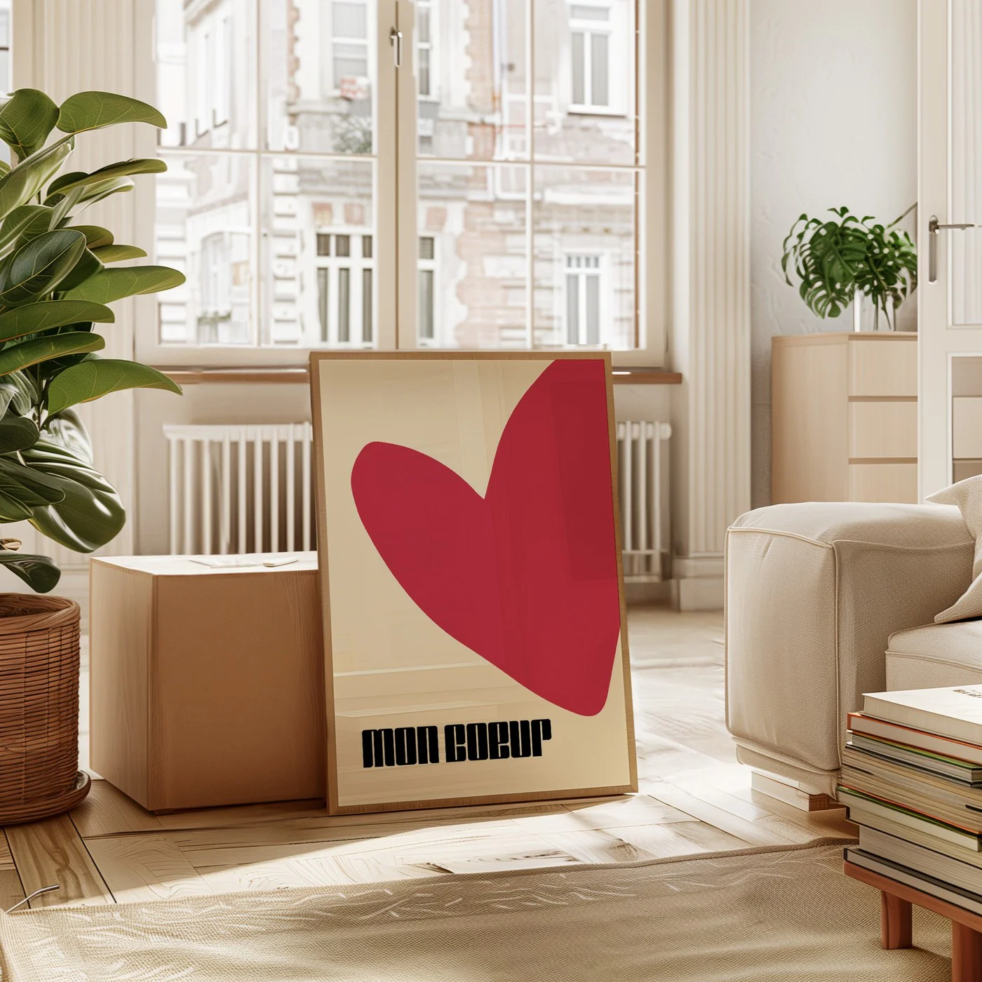 Affiche Mon Coeur - Rouge - Image 3
