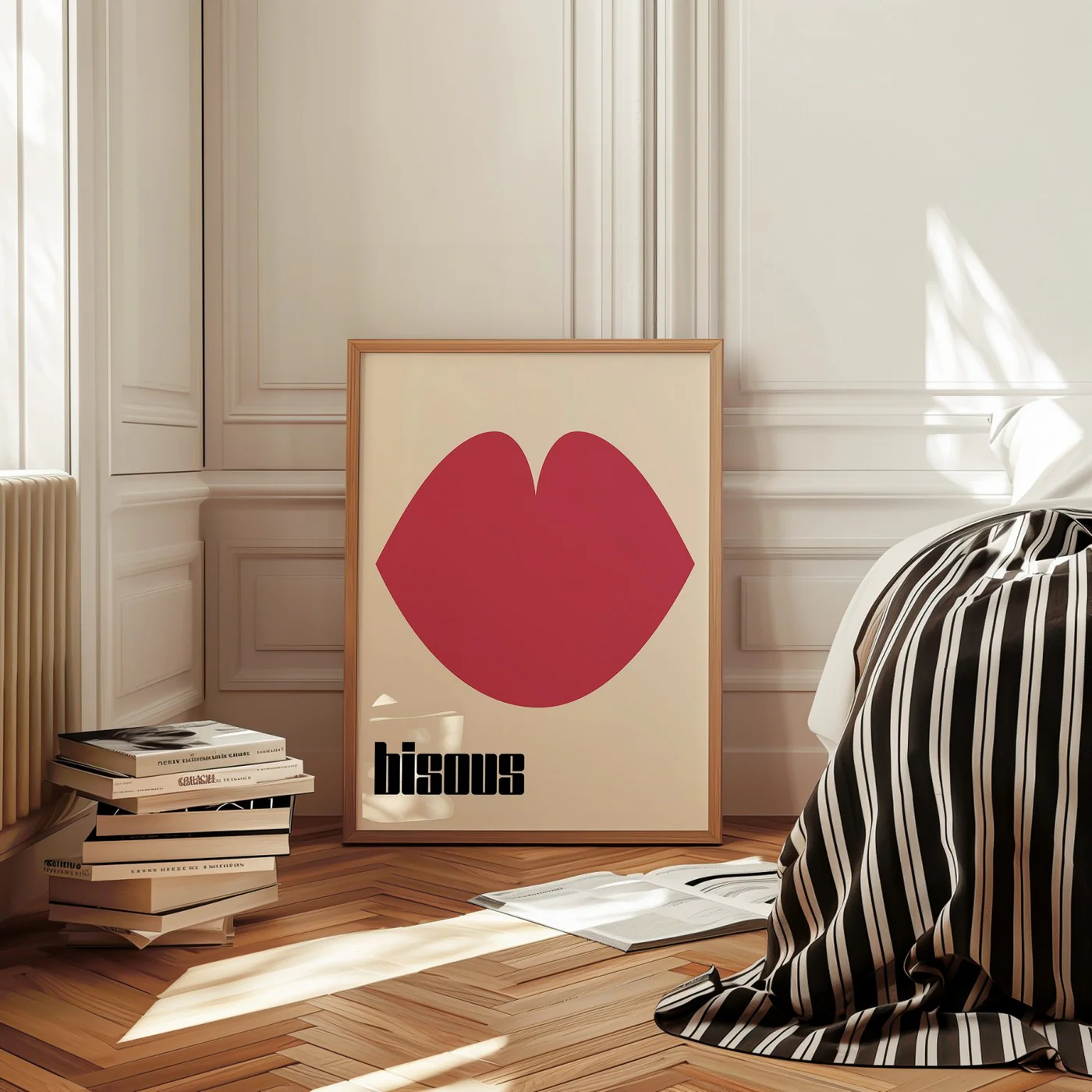 Affiche Bisous - Rouge - Image 3