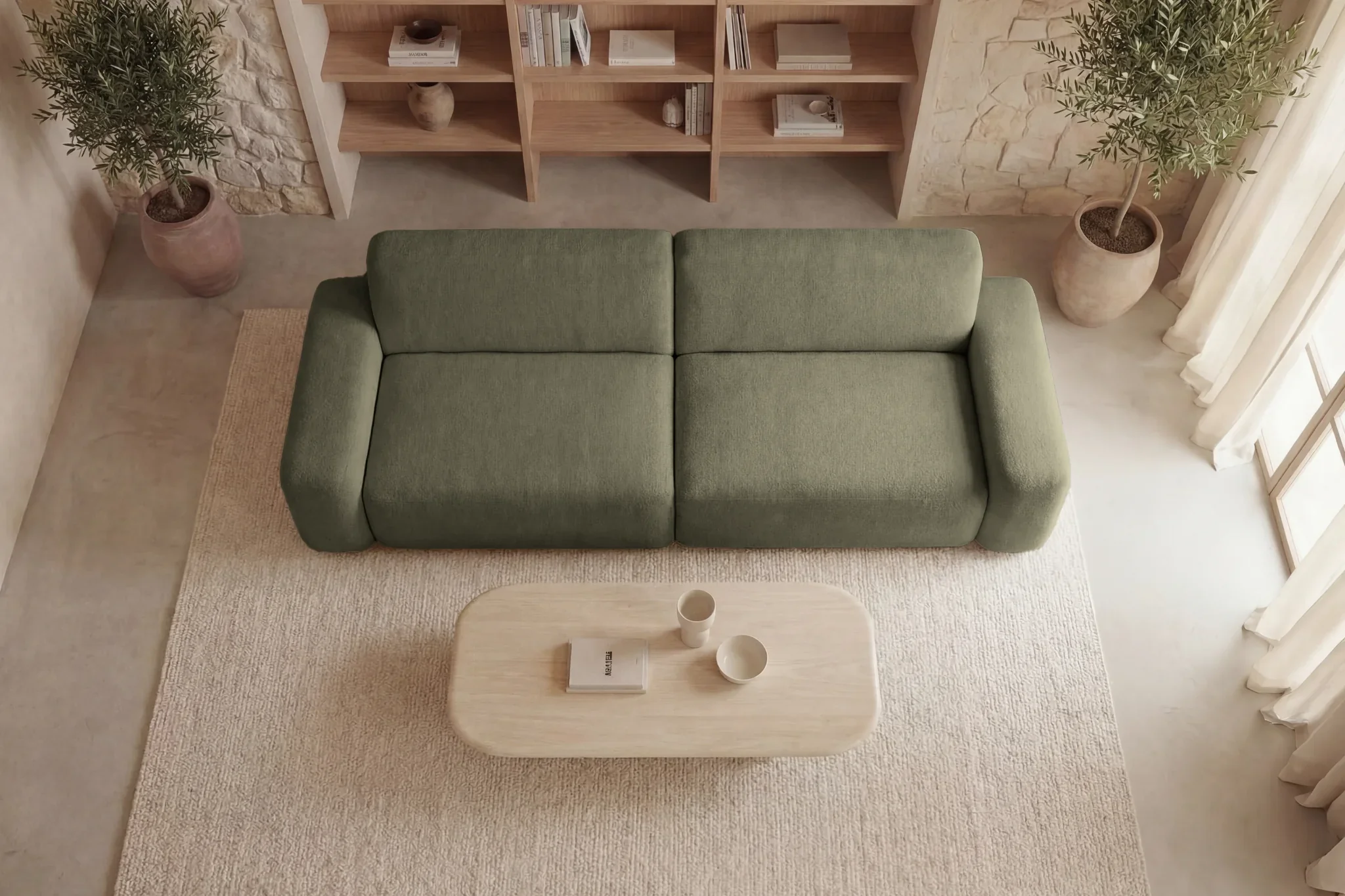 Ivy - Canapé Droit Convertible Coffre Tissu Chiné 3 Places - Image 64