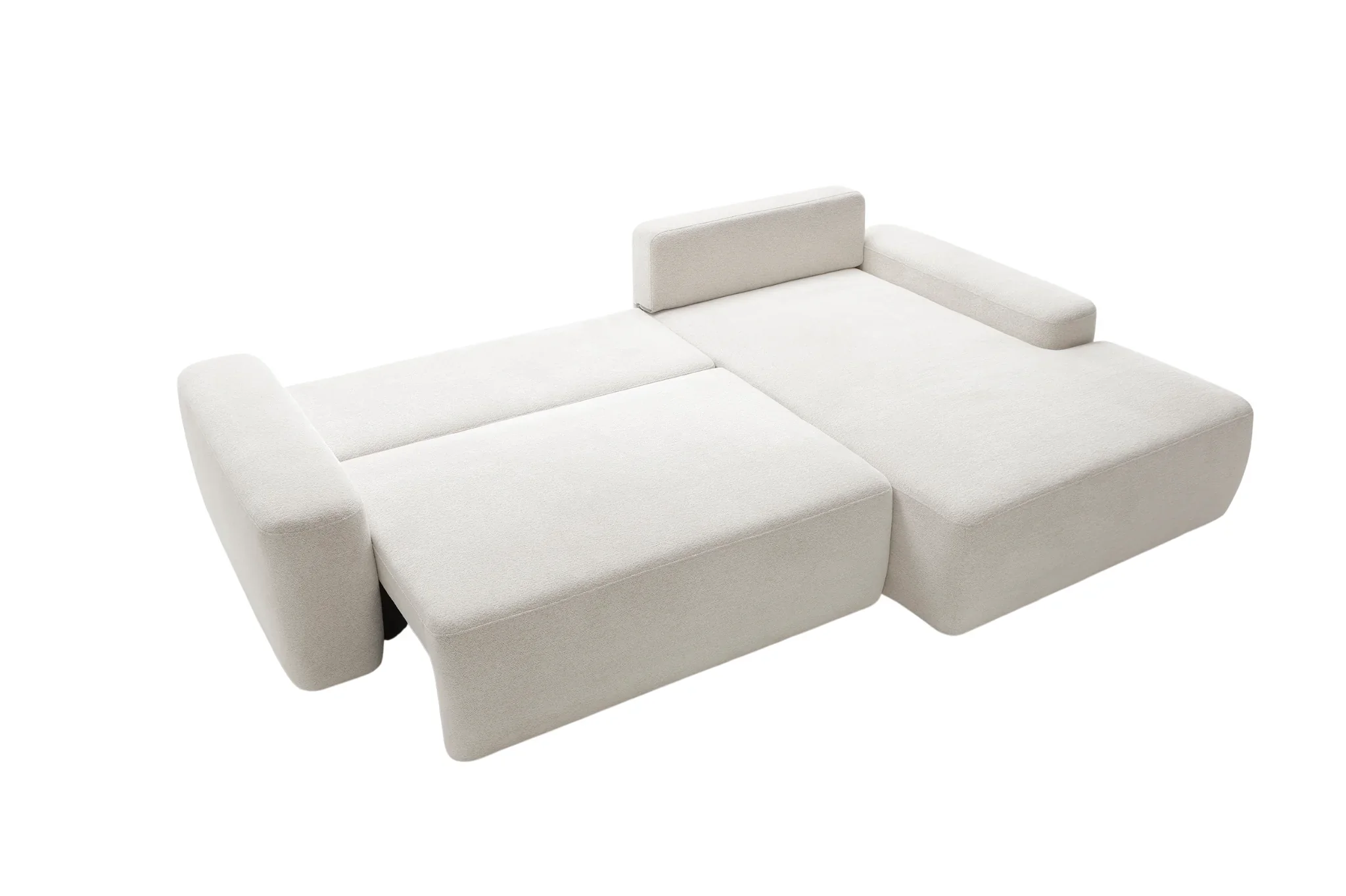 Ivy - Canapé D'Angle Convertible Tissu Chiné 4 Places - Droit - Image 19