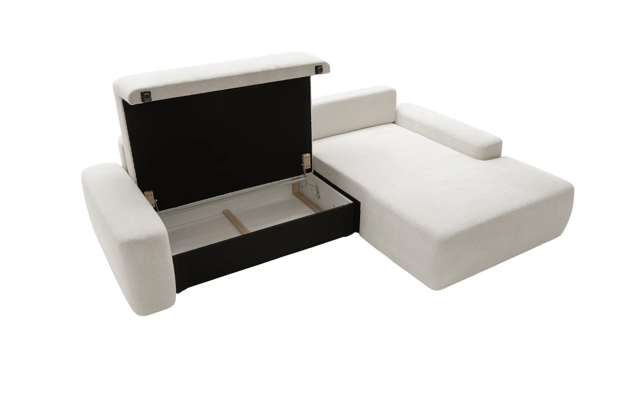 Ivy - Canapé D'Angle Convertible Tissu Chiné 4 Places - Droit - Image 20