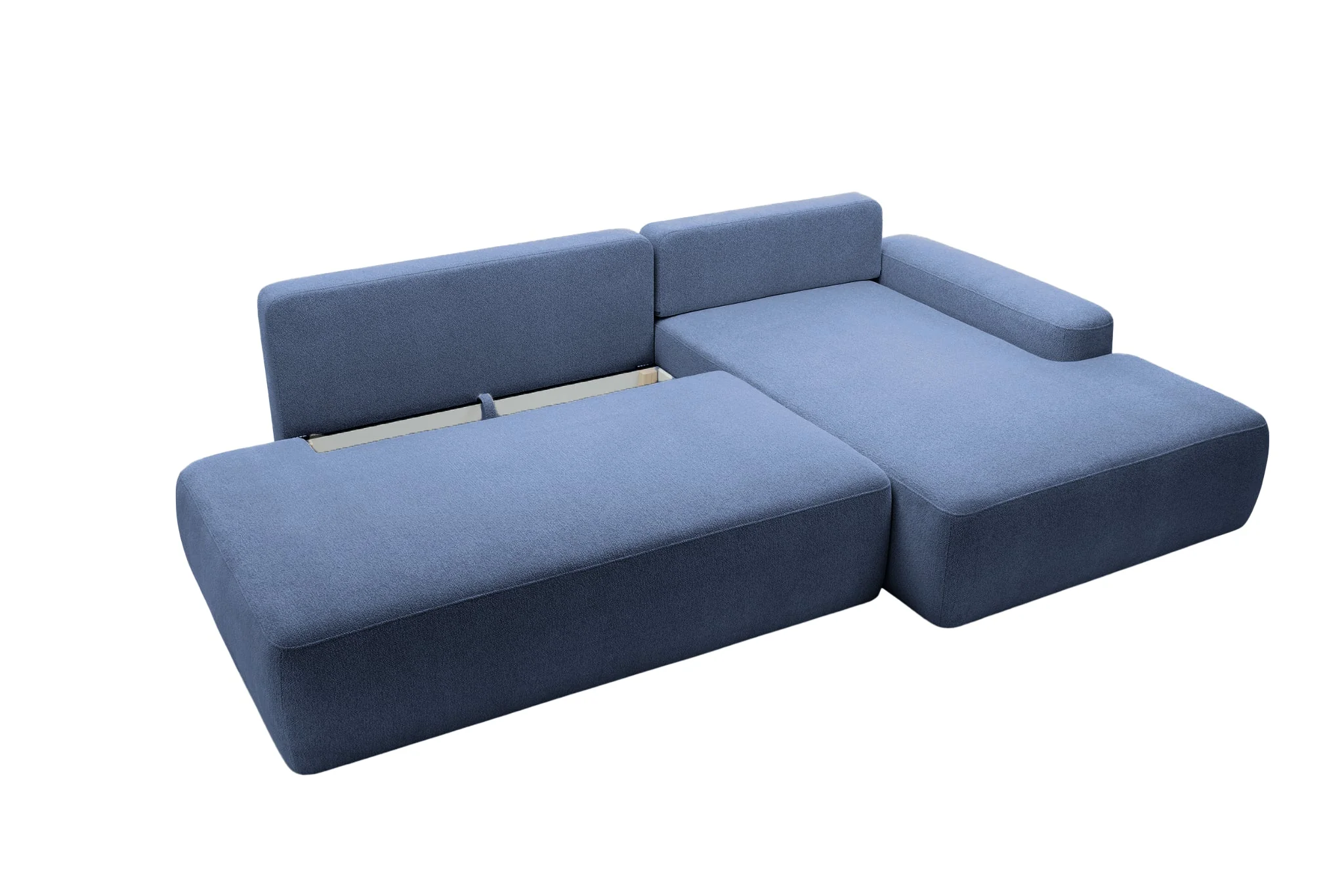Ivy O - Canapé D'Angle Convertible Coffre Tissu Chiné 3 Places - Droit - Image 10