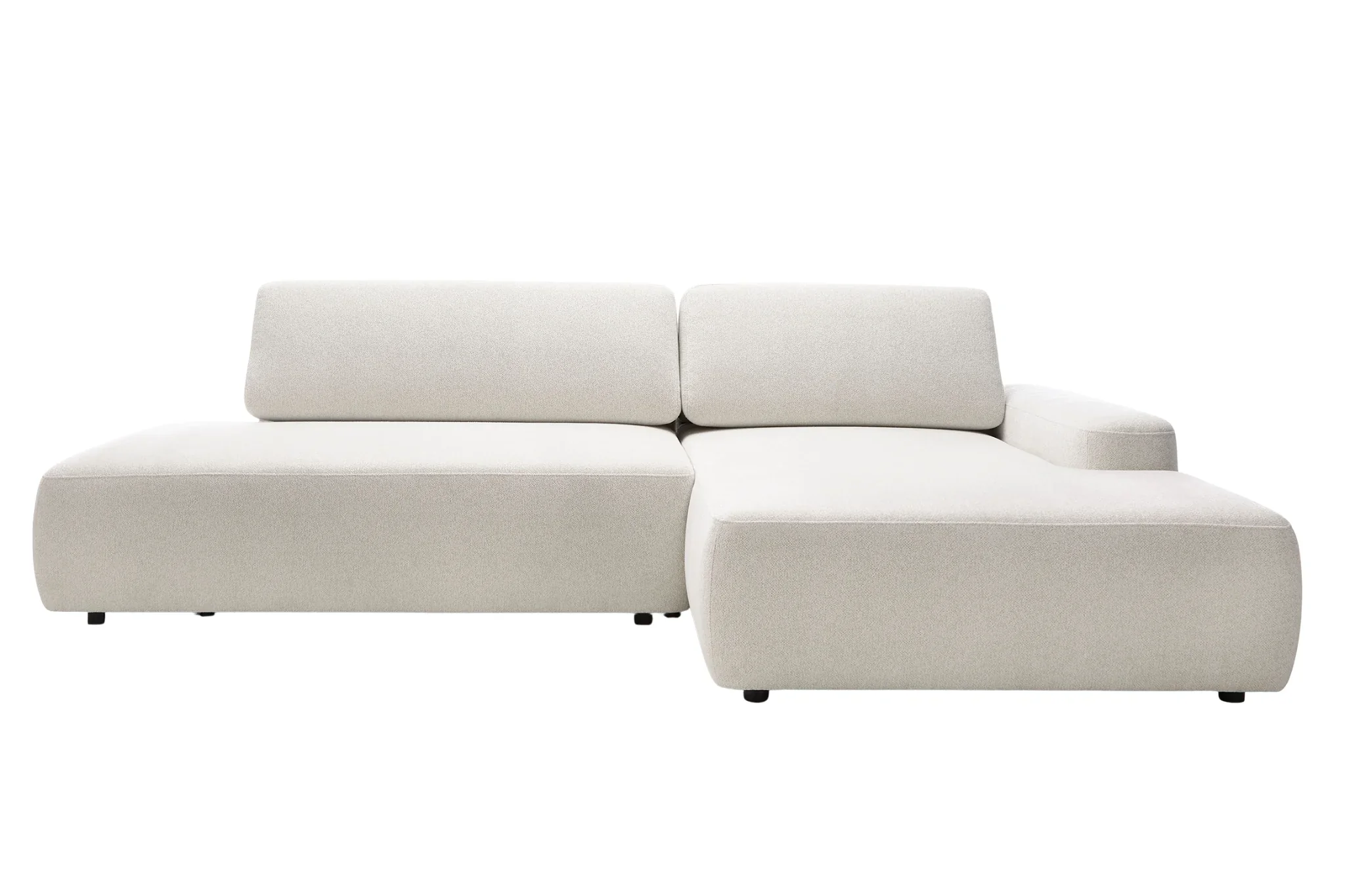 Ivy O - Canapé D'Angle Convertible Coffre Tissu Chiné 3 Places - Droit - Image 19