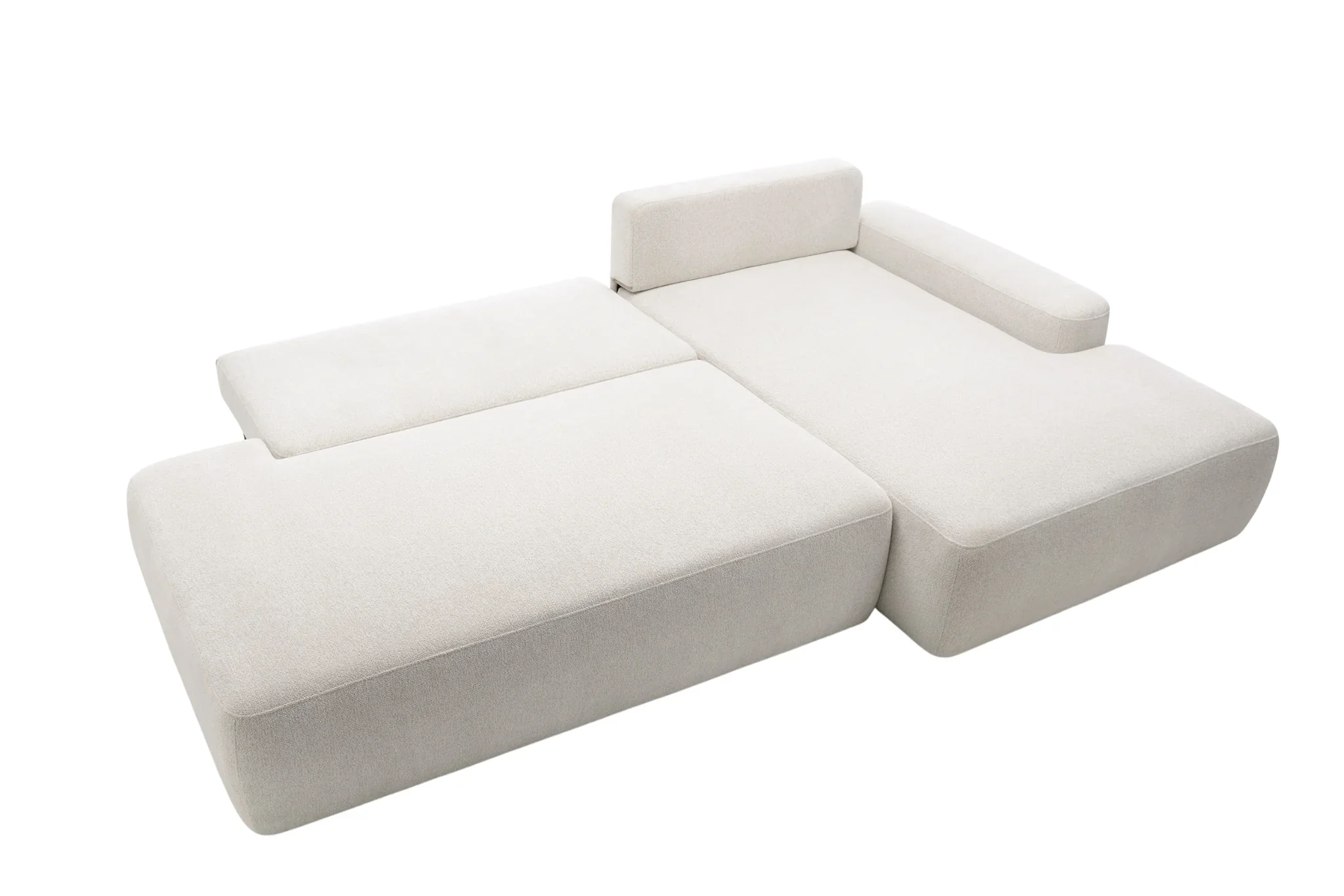 Ivy O - Canapé D'Angle Convertible Coffre Tissu Chiné 3 Places - Droit - Image 23
