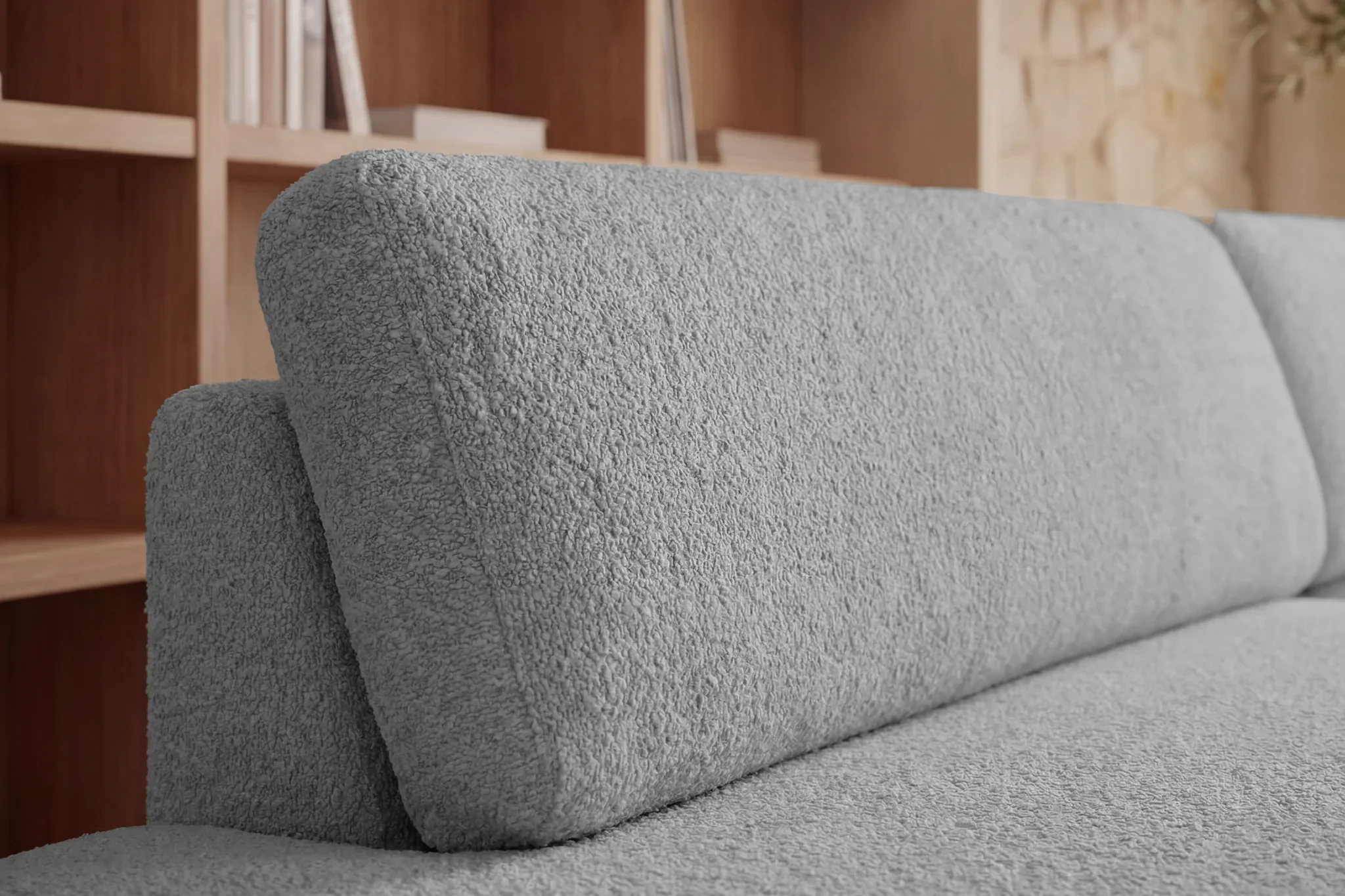 Ivy O - Canapé D'Angle Convertible Coffre Tissu Chiné 3 Places - Droit - Image 29