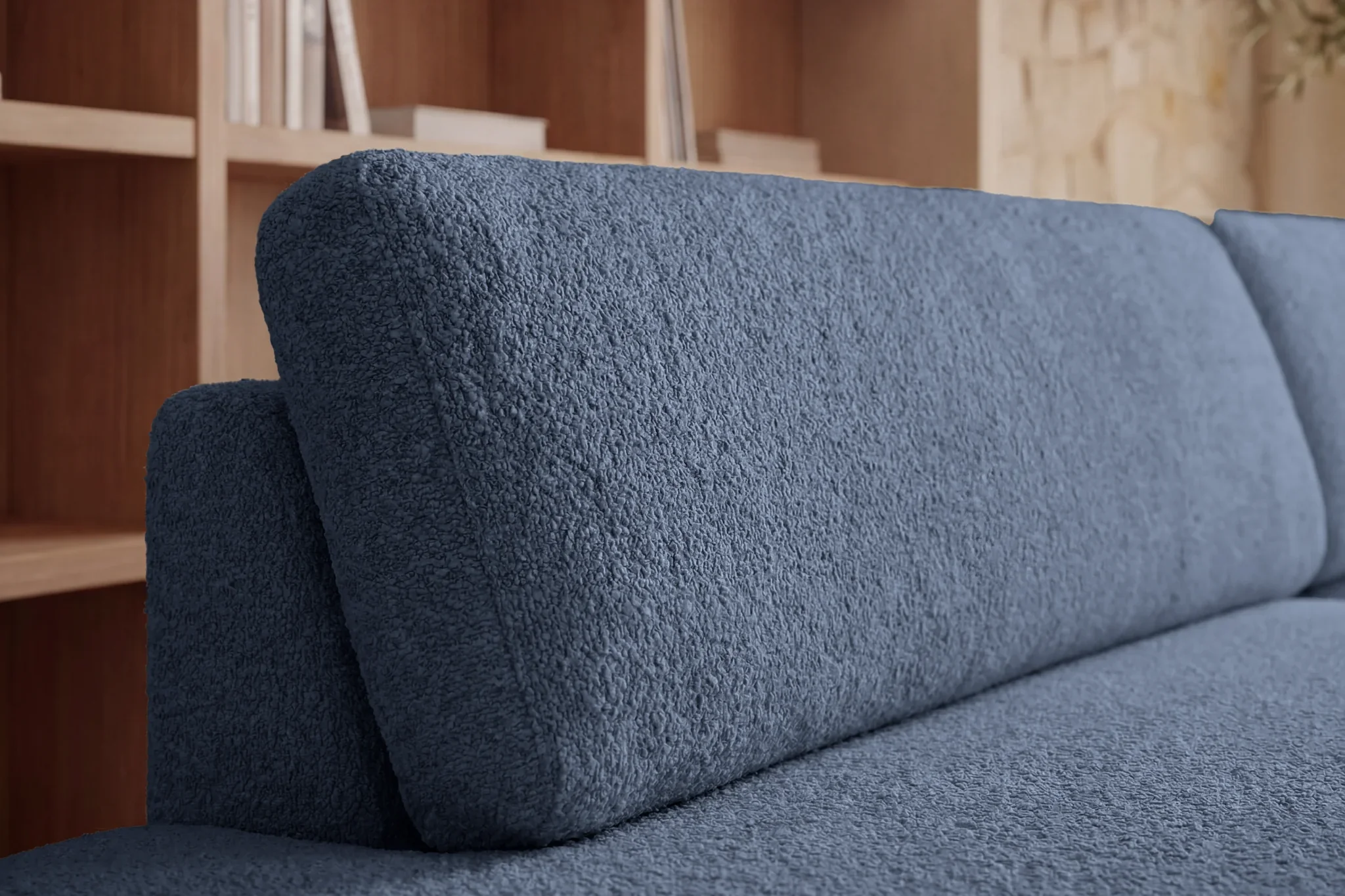 Ivy O - Canapé D'Angle Convertible Coffre Tissu Chiné 3 Places - Droit - Image 5