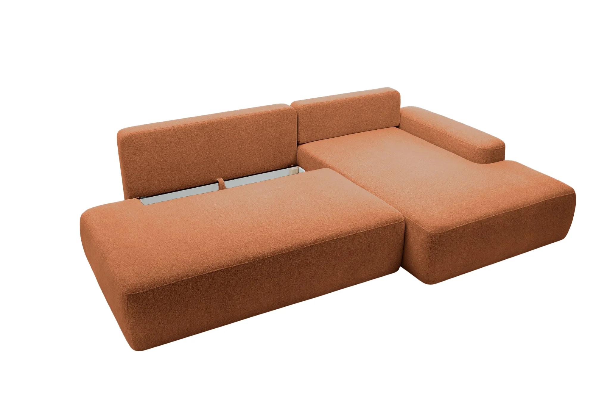 Ivy O - Canapé D'Angle Convertible Coffre Tissu Chiné 3 Places - Droit - Image 58
