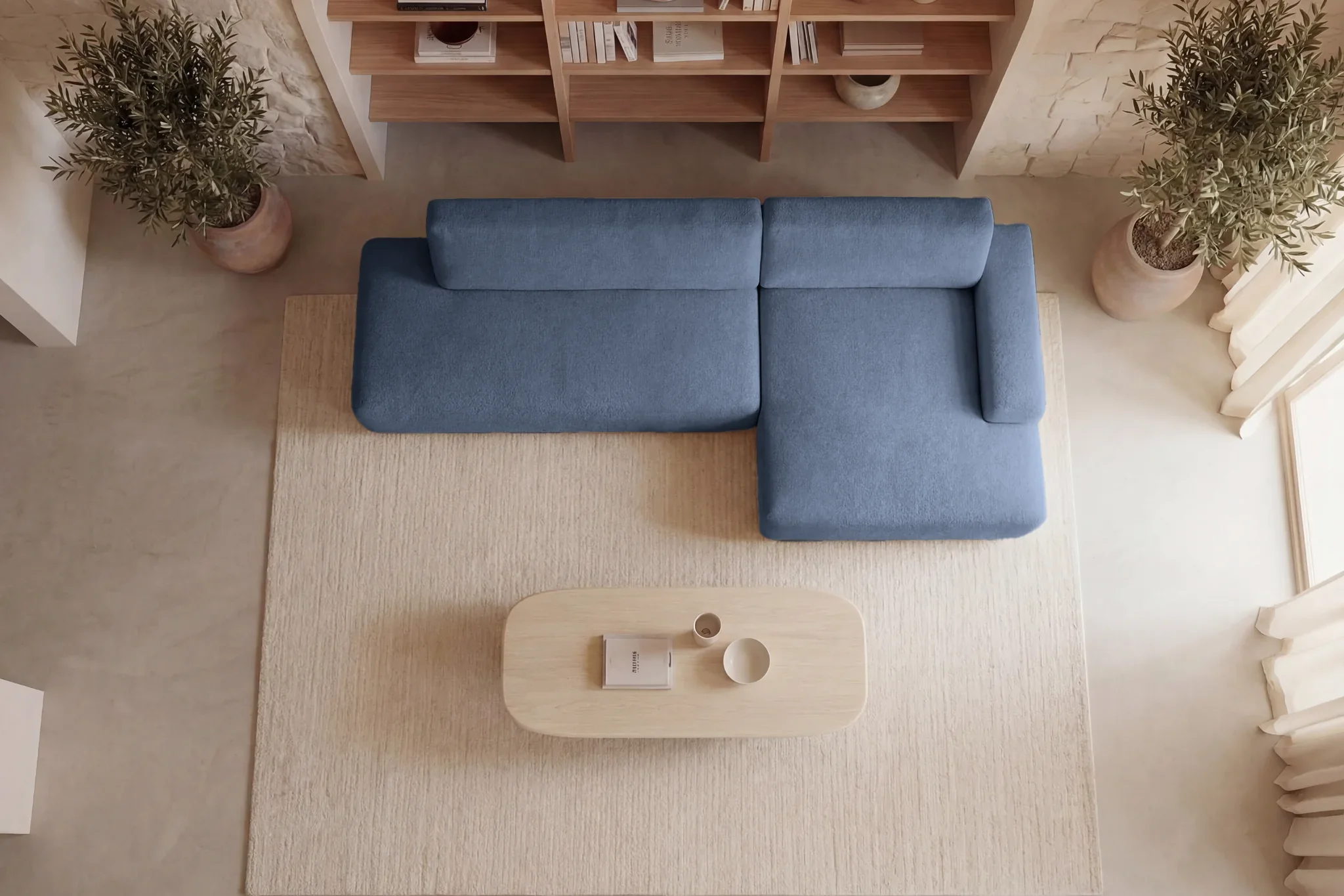 Ivy O - Canapé D'Angle Convertible Coffre Tissu Chiné 3 Places - Droit - Image 6