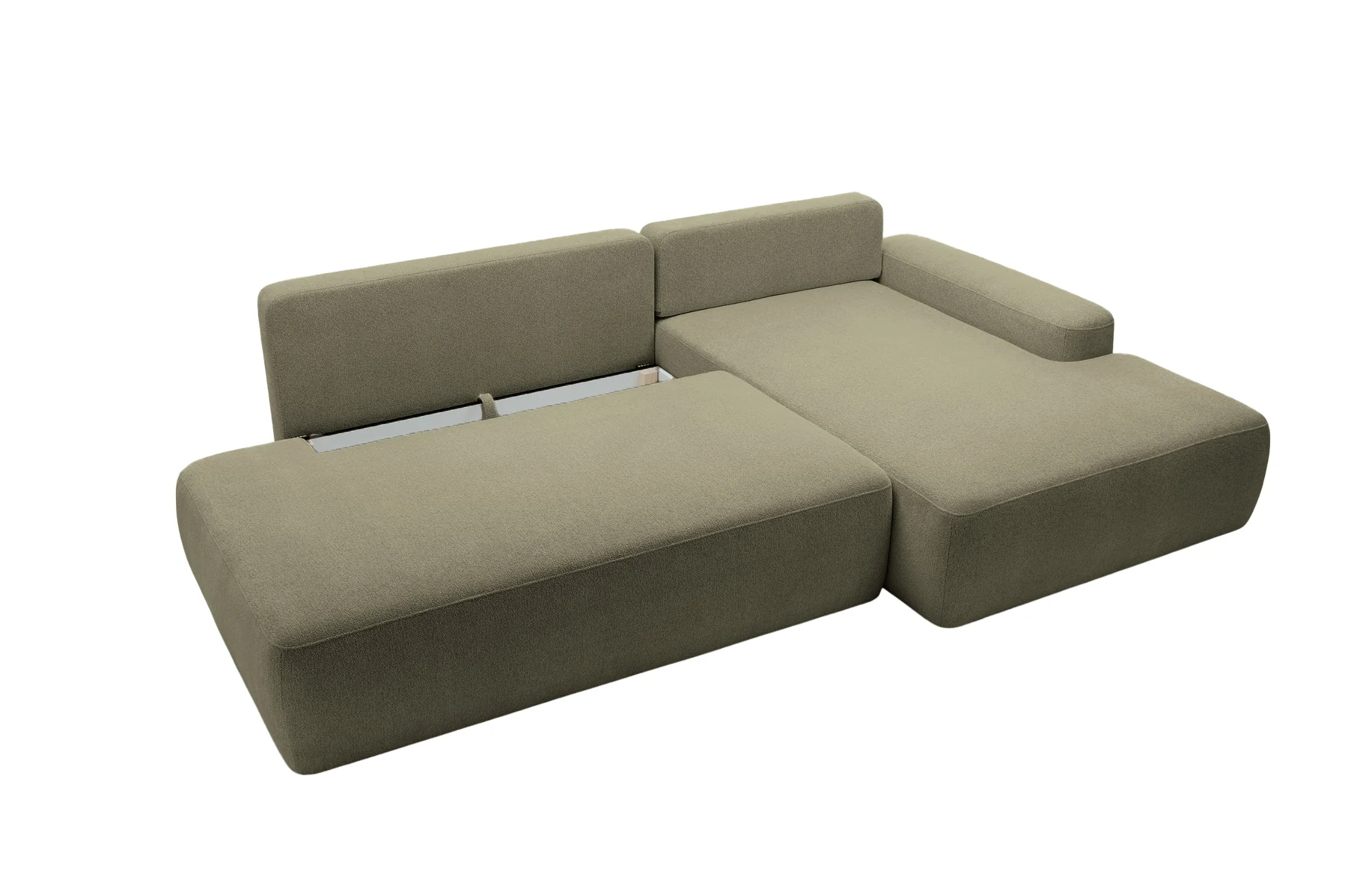Ivy O - Canapé D'Angle Convertible Coffre Tissu Chiné 3 Places - Droit - Image 70