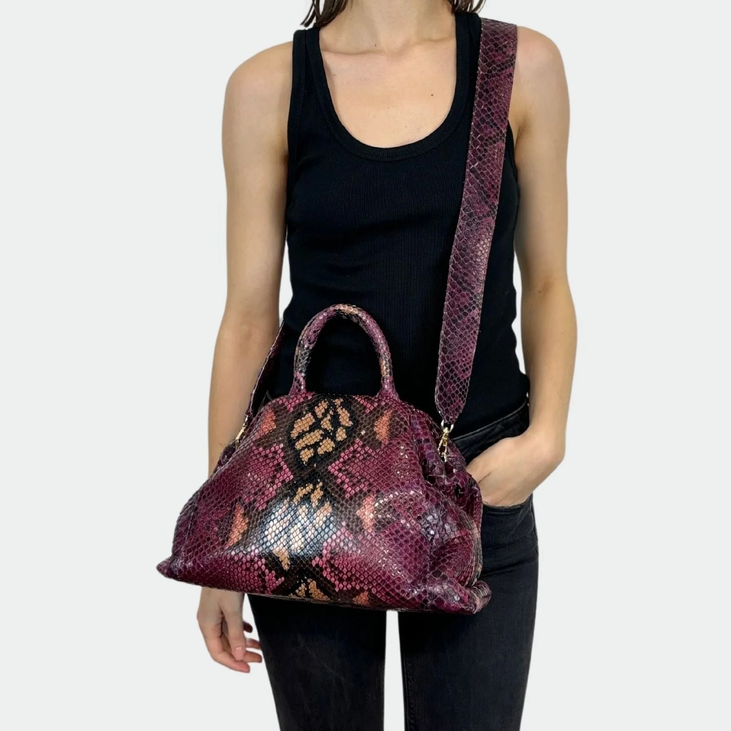 Sac Python - Jade Bourgogne - Image 4