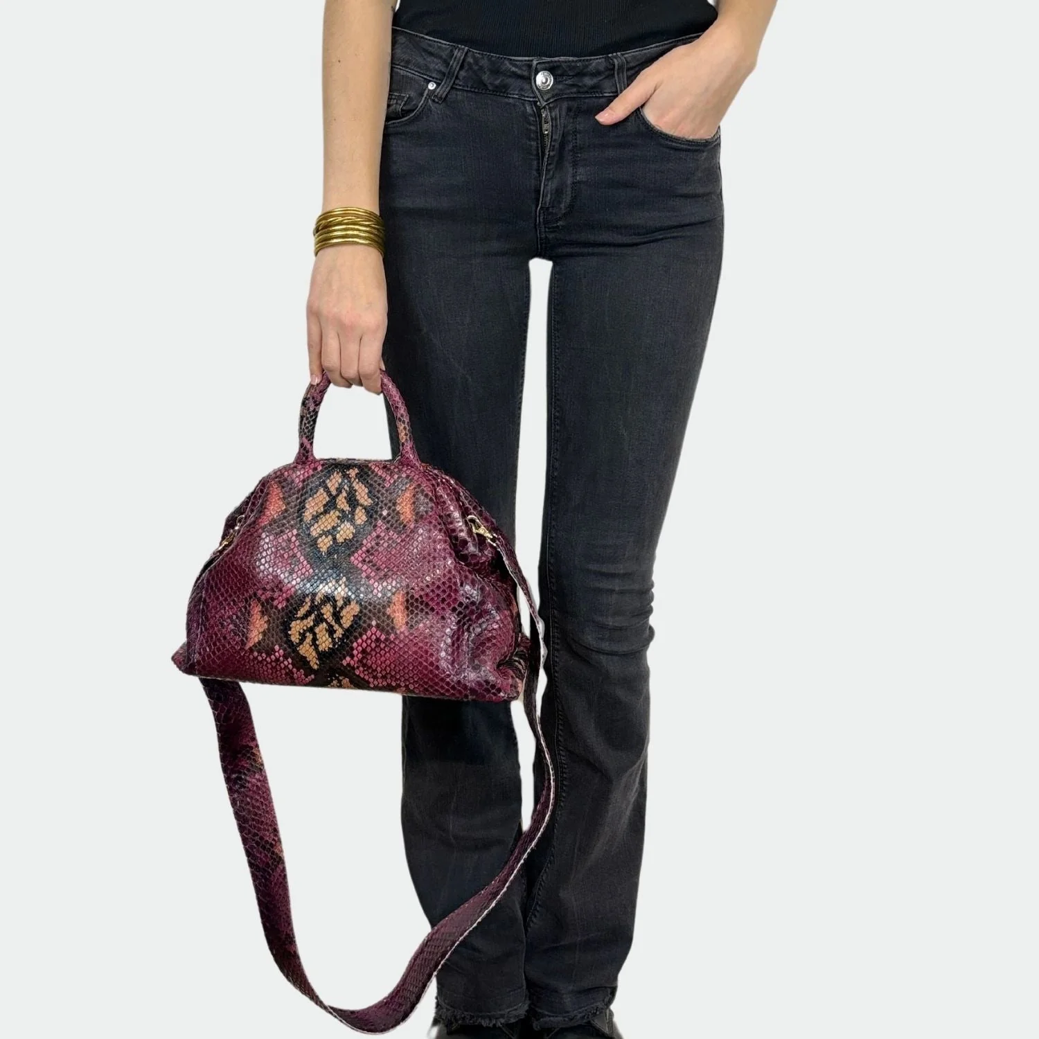 Sac Python - Jade Bourgogne - Image 5