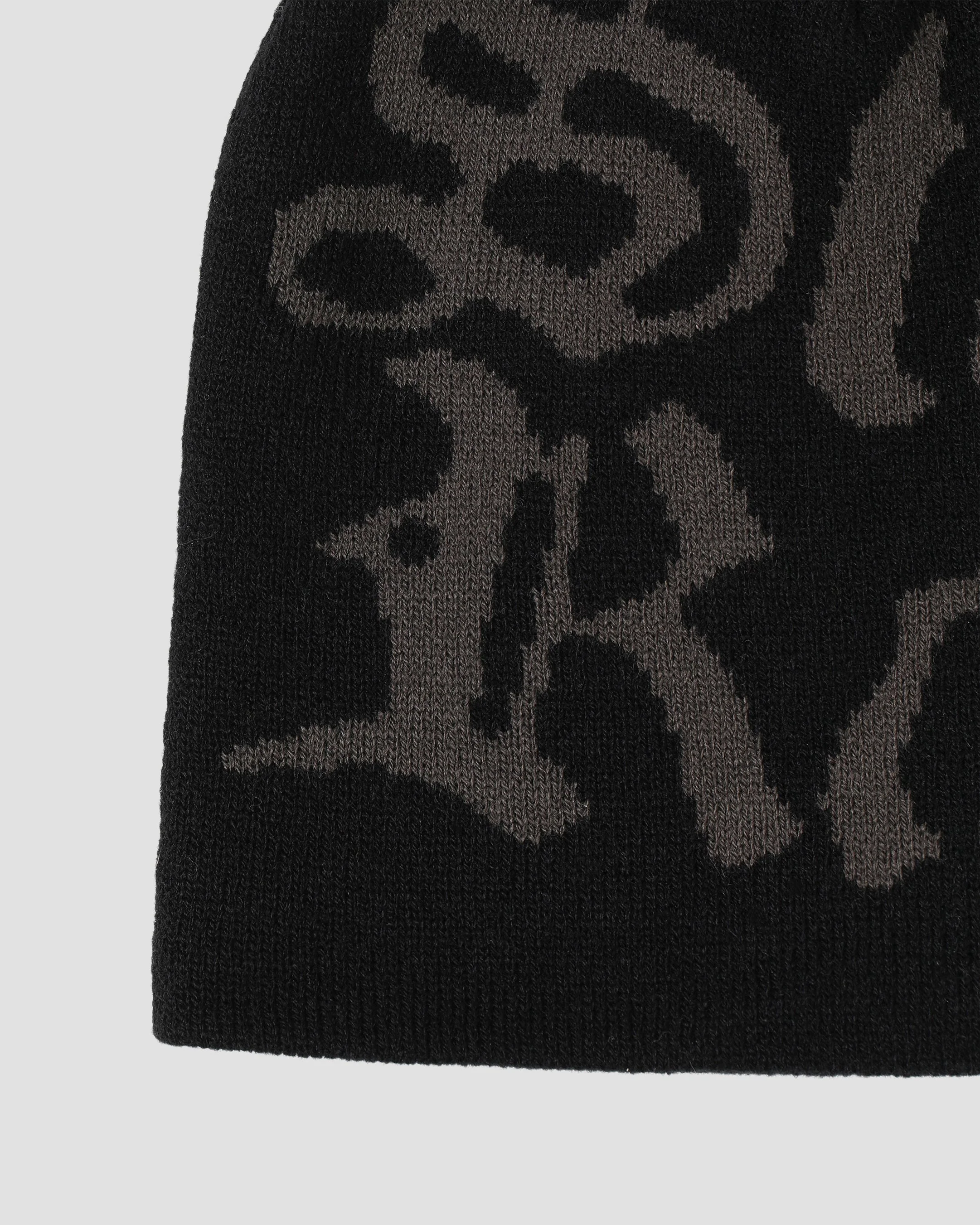 Jaquard Beanie - Black - Image 3