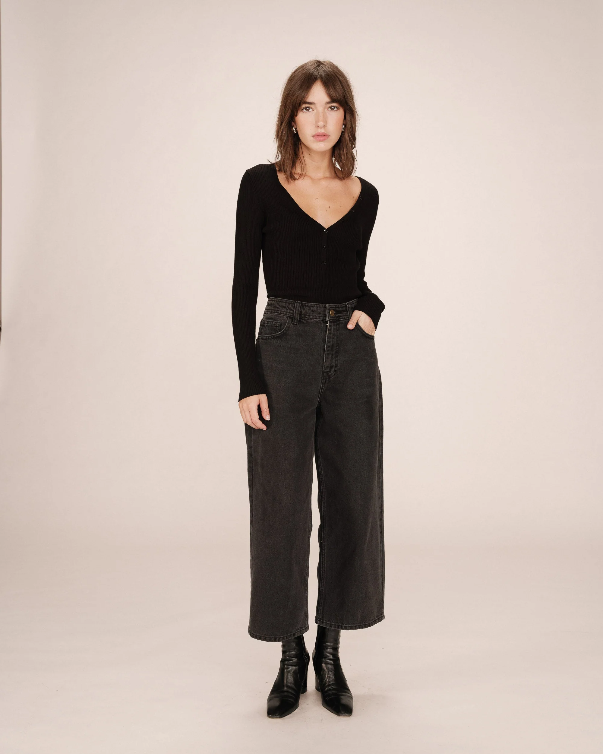 Jean 7/8E Black Washed Jonas - Image 2