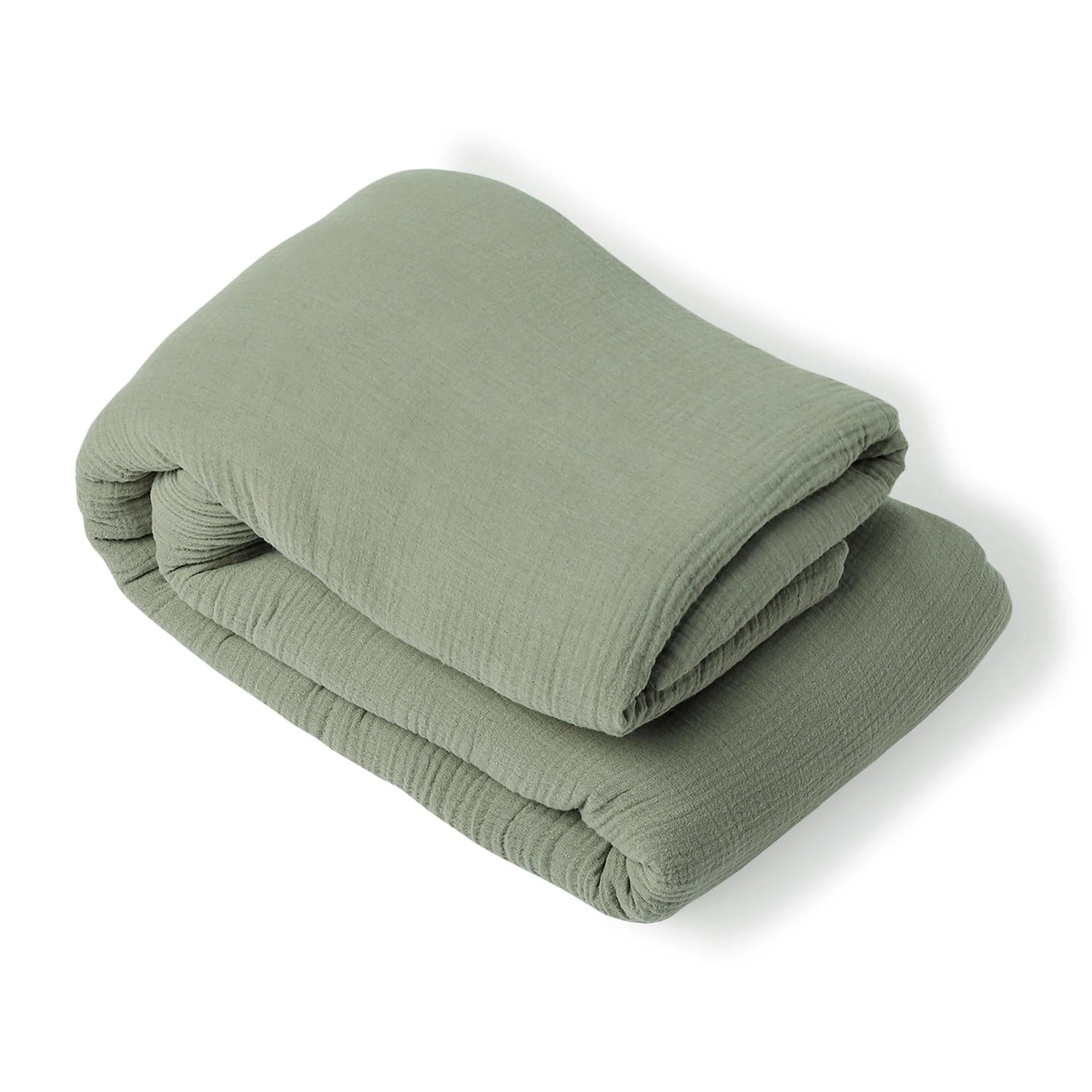 Jeté De Lit - Gaze De Coton - Vert Céladon - Carla - Image 4