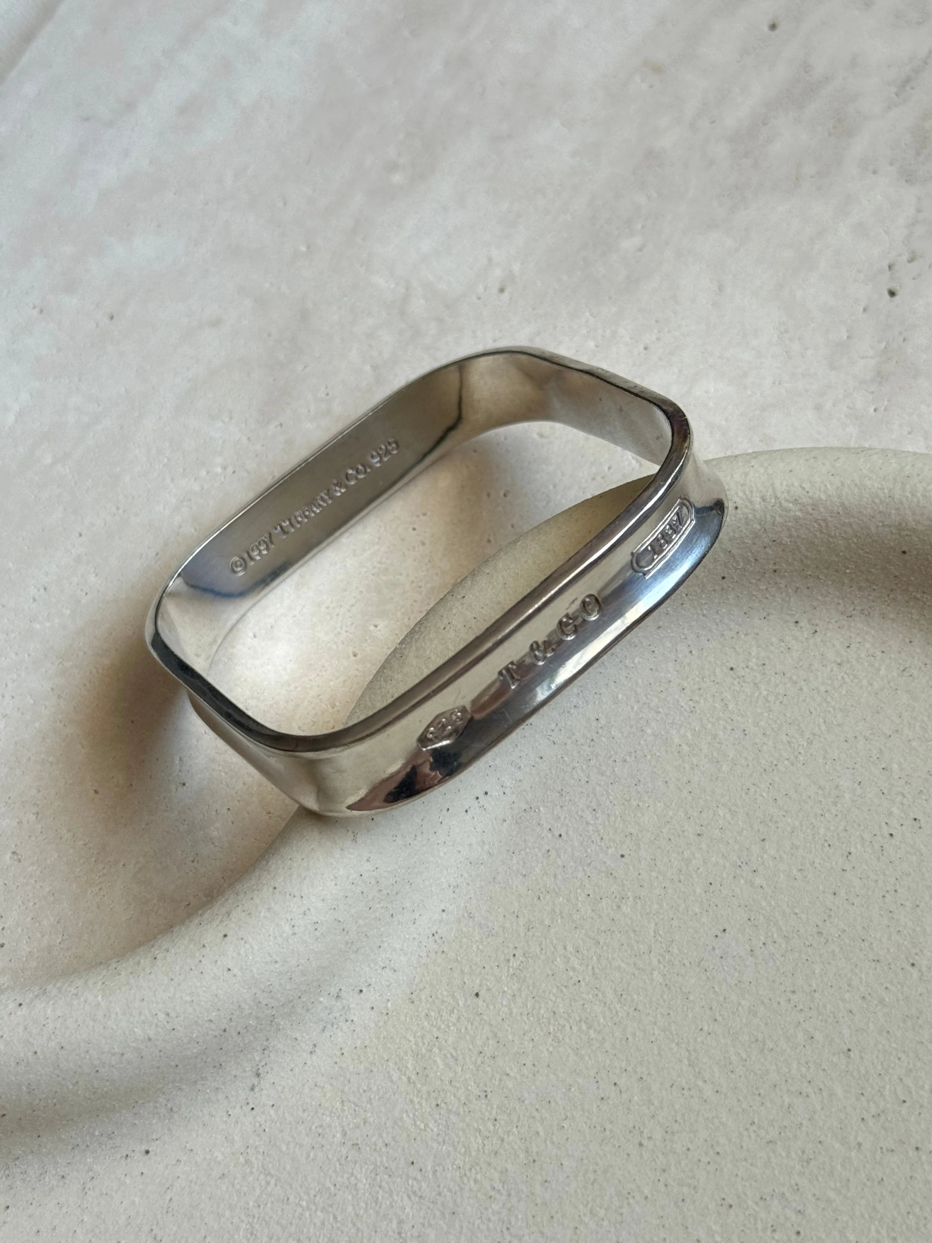 Tiffany & Co - Jonc Vintage - Carré En Argent - Image 2