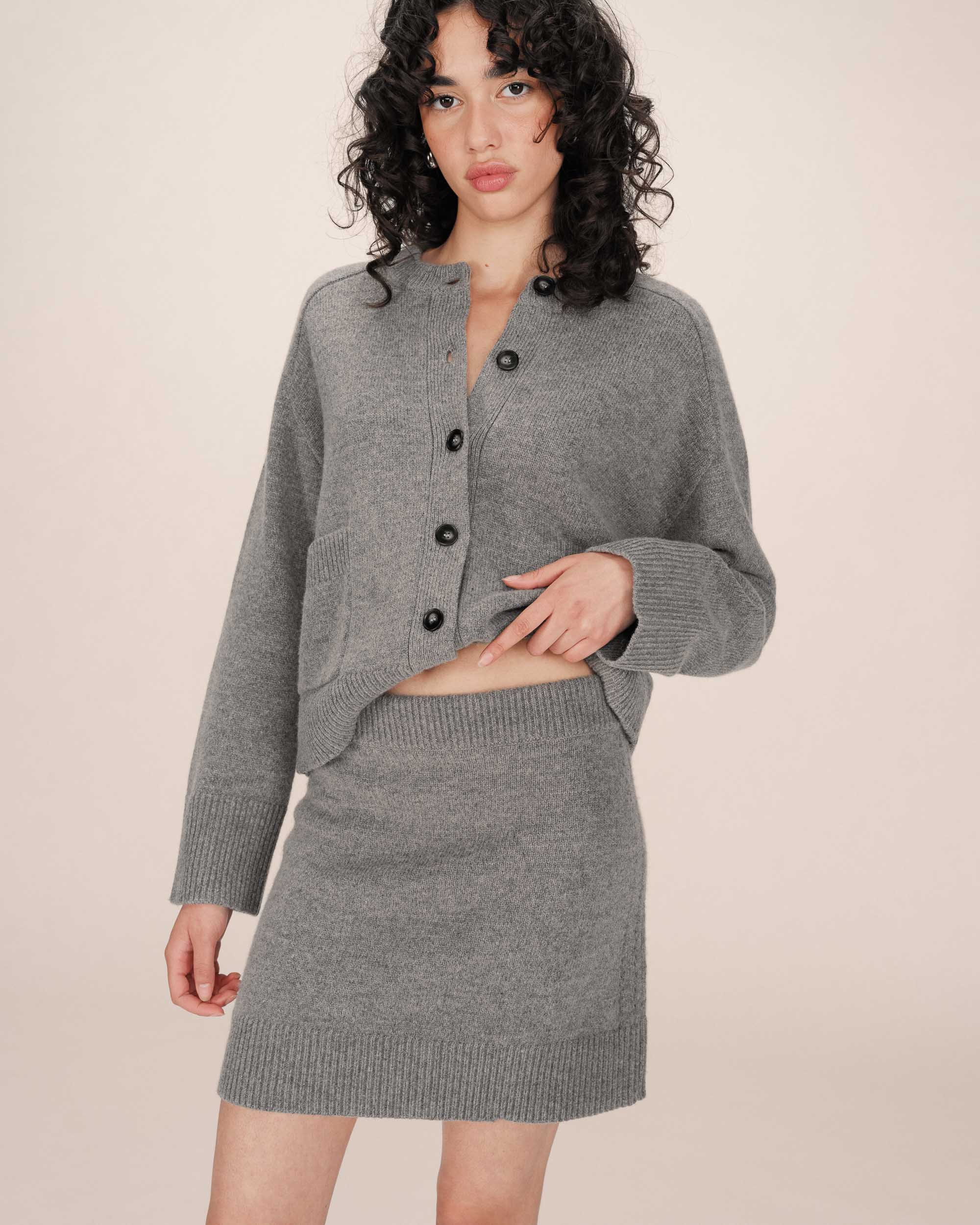 Jupe Ajustée Gris Shae - Image 2