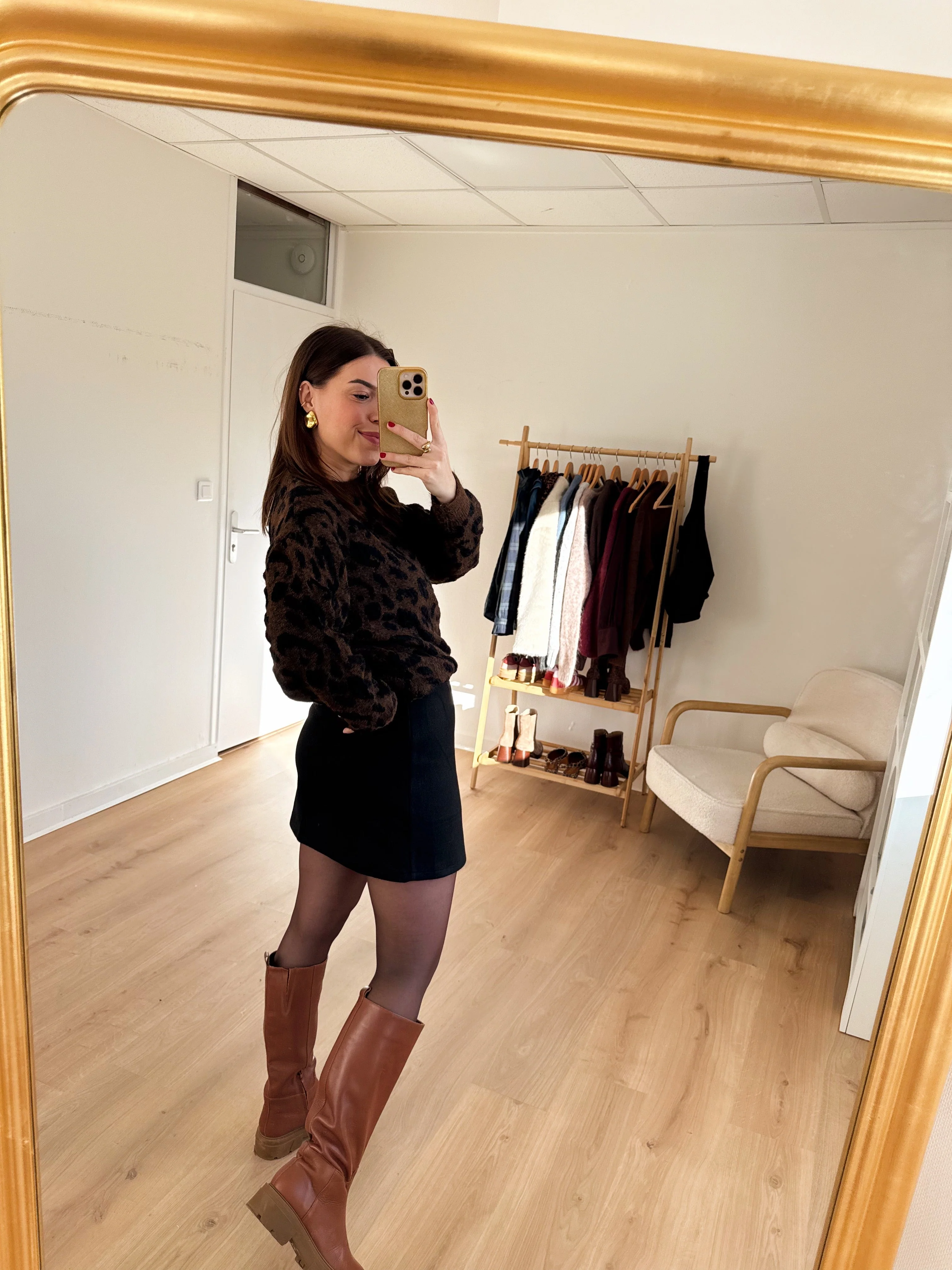 Jupe Effet Laine Lou Noire - Image 6