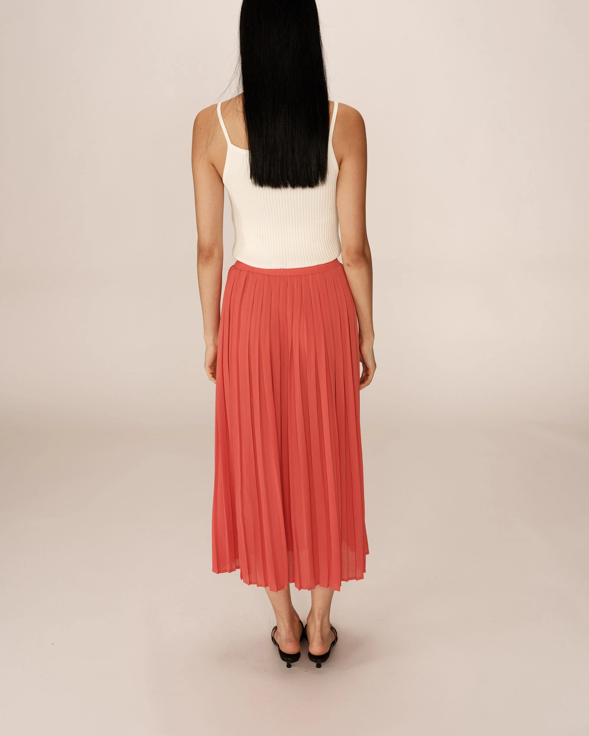 Jupe Plisse - Corail - Image 5