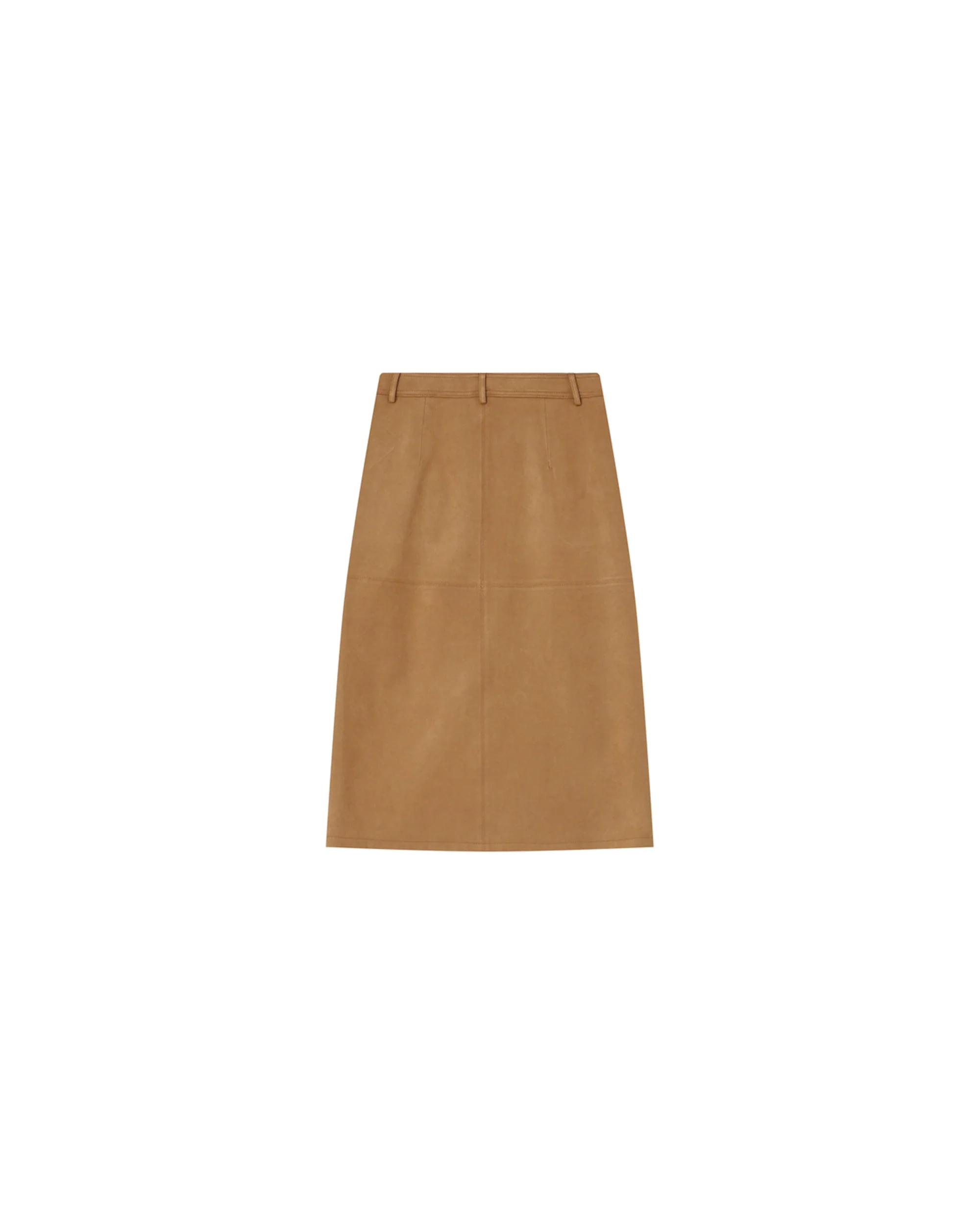 Jupe Longue Suedine Ocre Sorry - Image 5