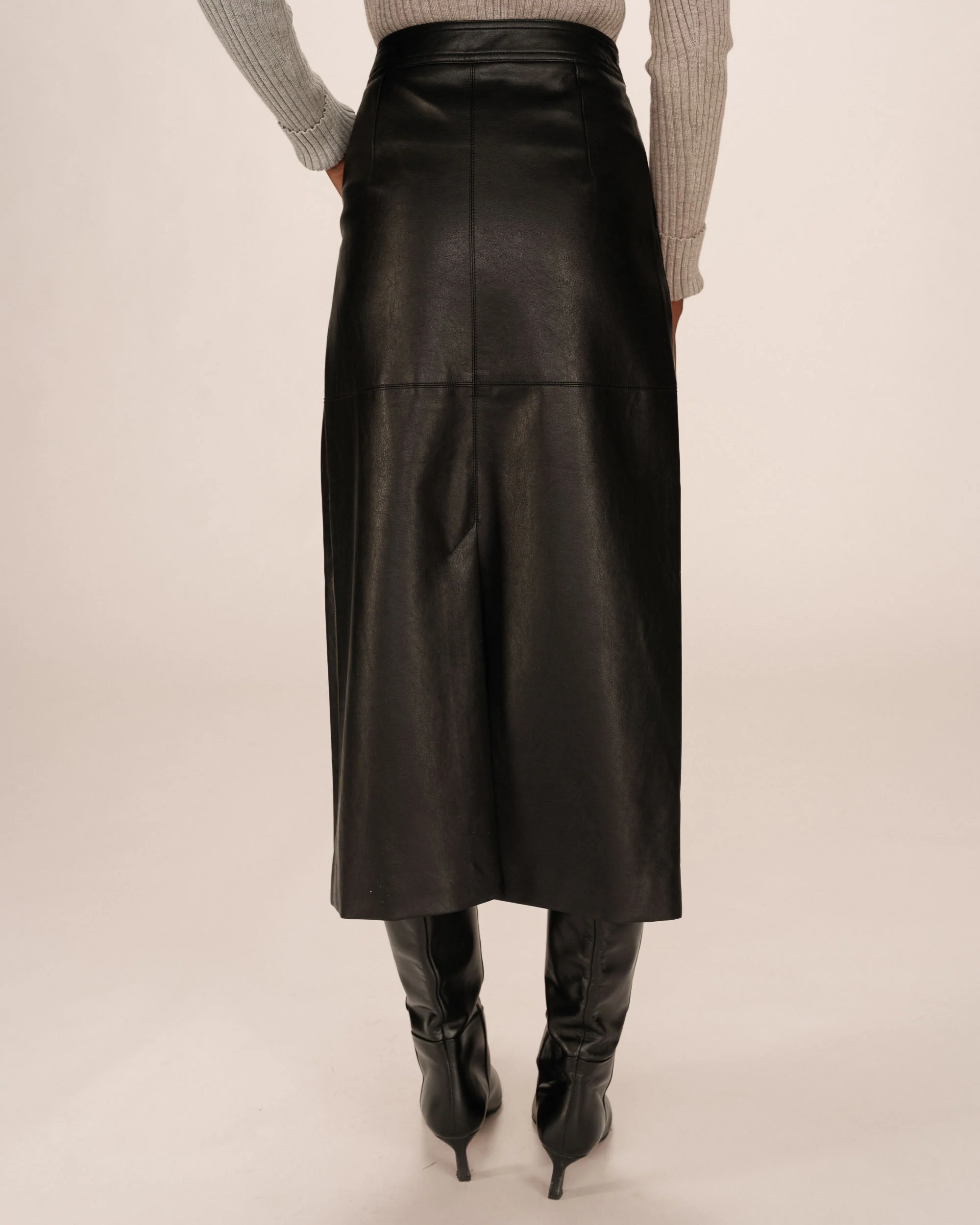 Jupe Simili Noir Sirene - Image 4