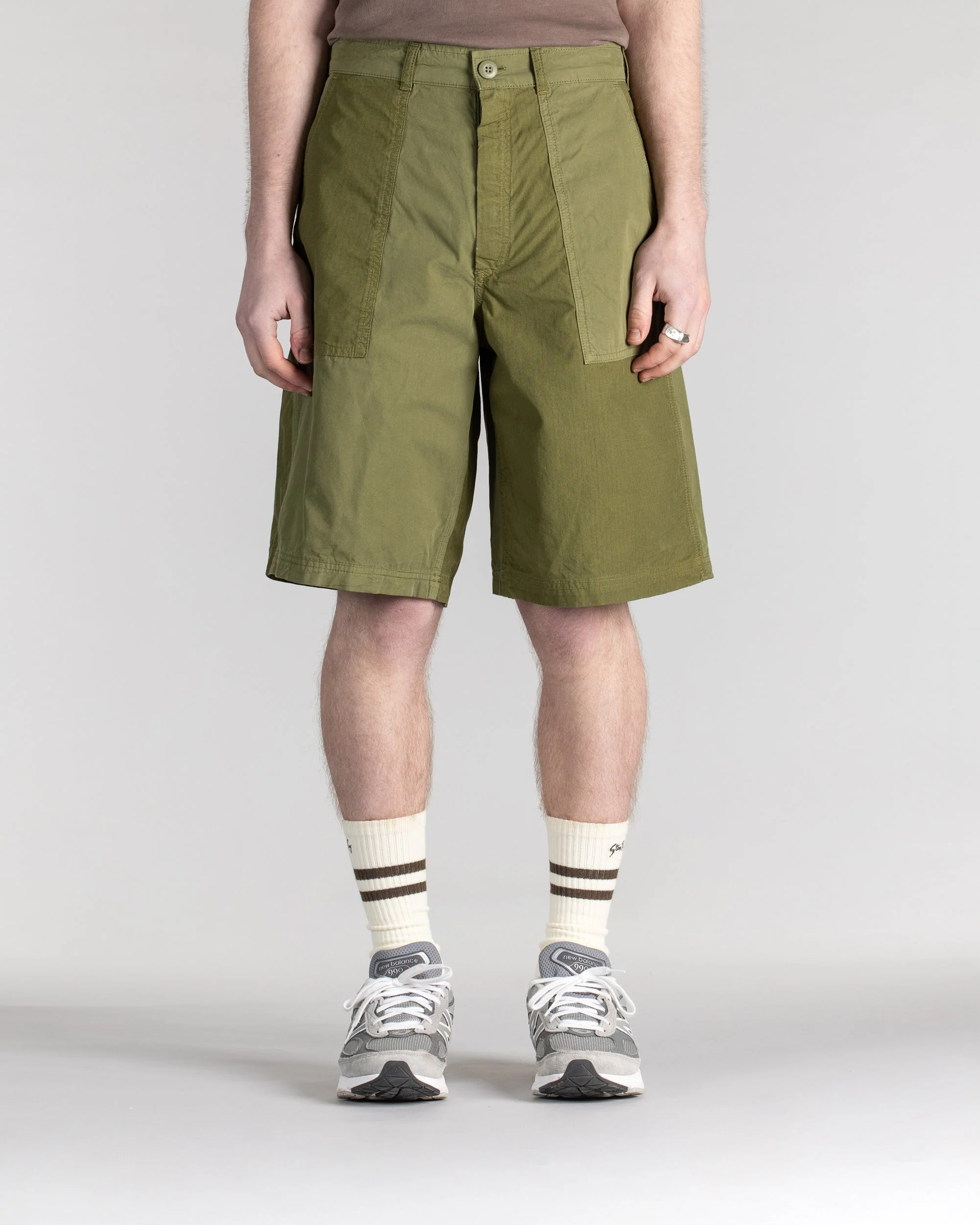 K Short - Olive Rs/Poplin Mix - Image 2