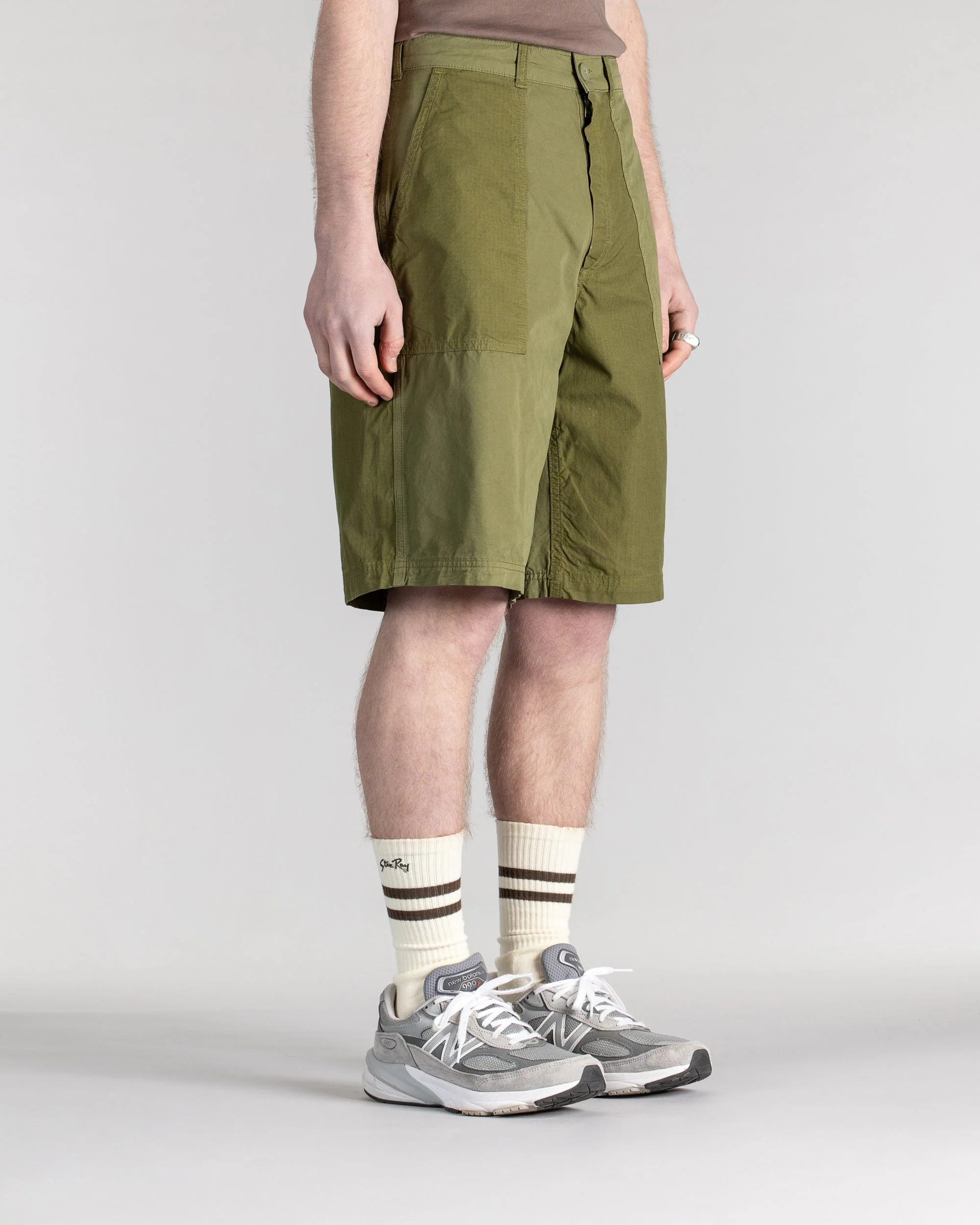 K Short - Olive Rs/Poplin Mix - Image 8