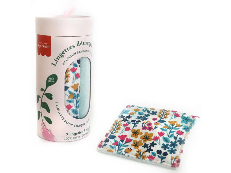 Kit Couture - 7 Lingettes Démaquillantes À Coudre - Champs - Image 2