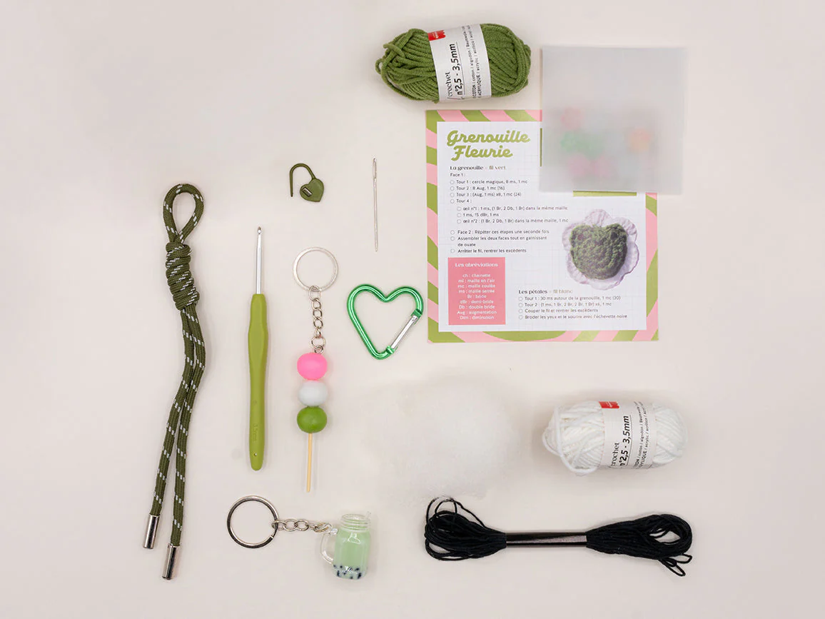 Kit Crochet Pour Débutant - Bag Charms- Matcha Club - Image 3