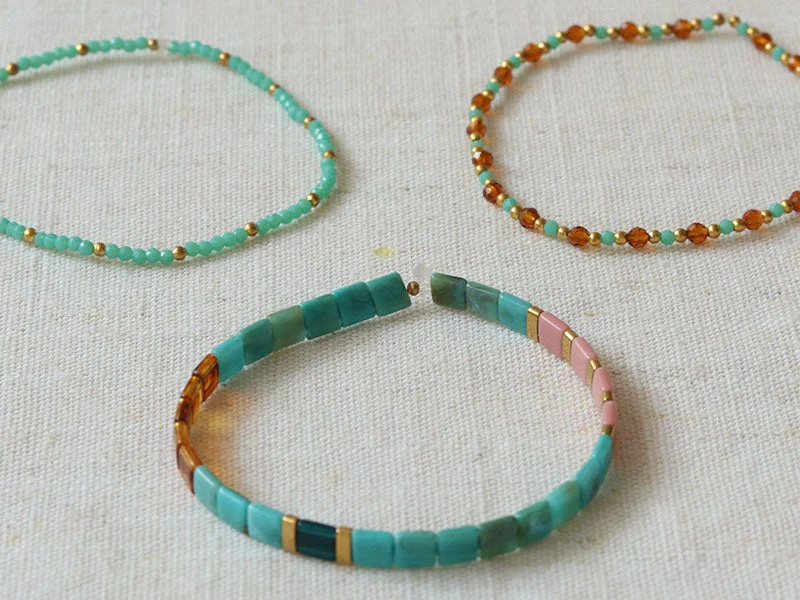 Kit Diy Bijouterie - Mon Set De Bracelets Perlés - Doré - Image 4