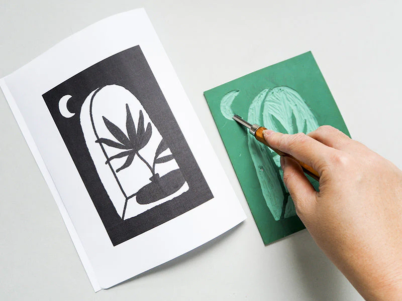 Kit Diy Deco - Mes Cartes En Linogravure - Image 2