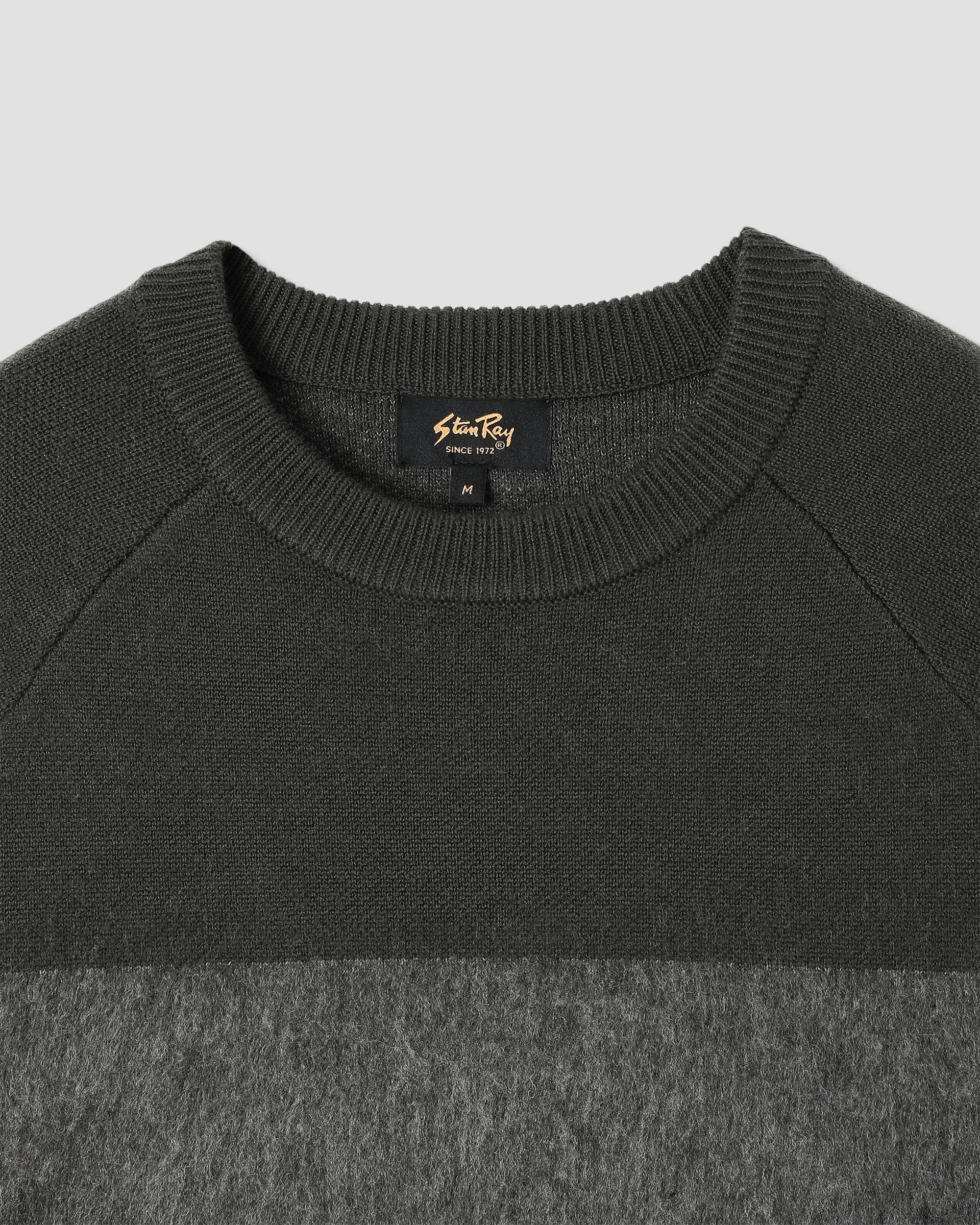 Knitted Sweater - Botanical Green/Charcoal Stripe - Image 3