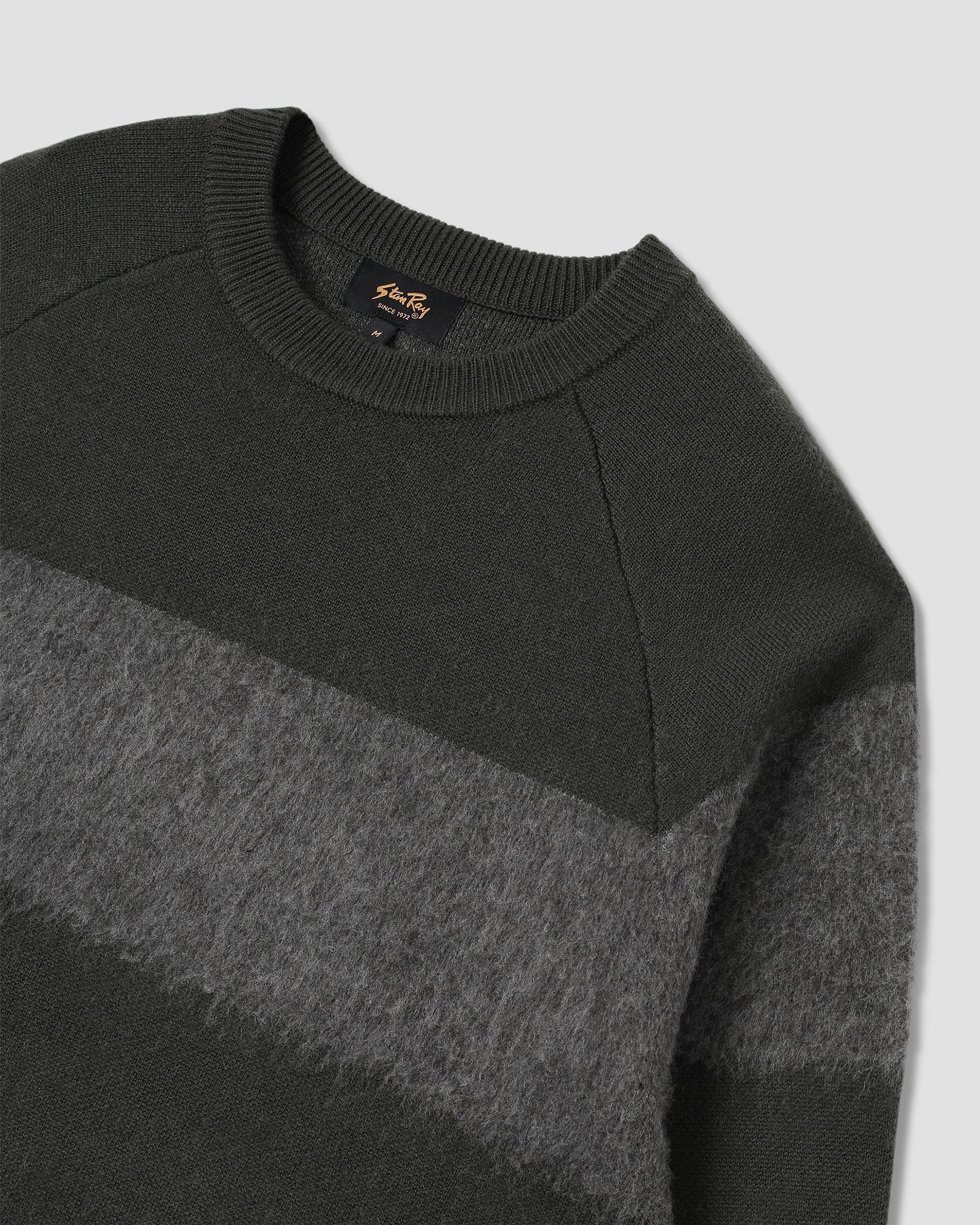 Knitted Sweater - Botanical Green/Charcoal Stripe - Image 5