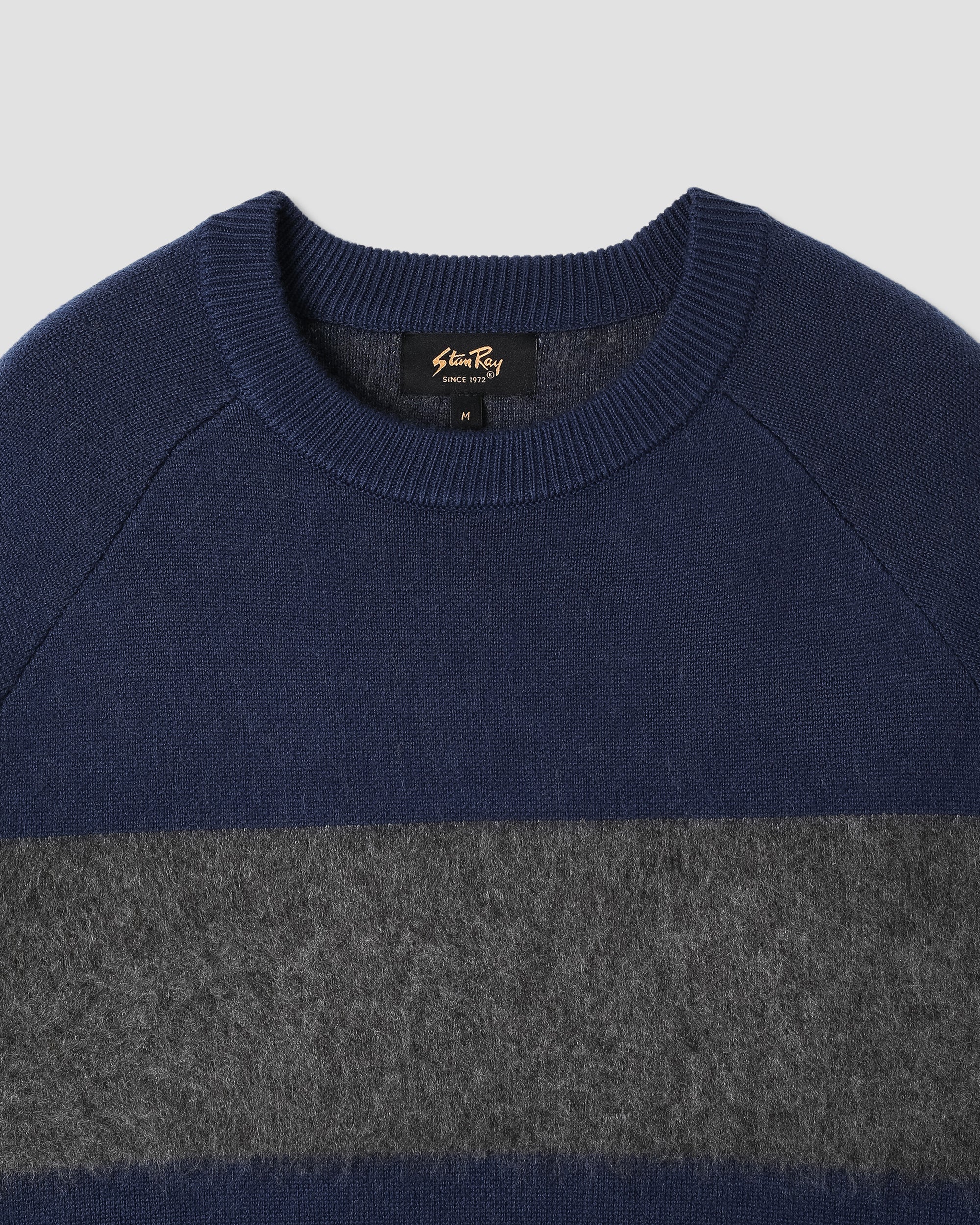 Knitted Sweater - Navy/Charcoal Border Stripe - Image 3
