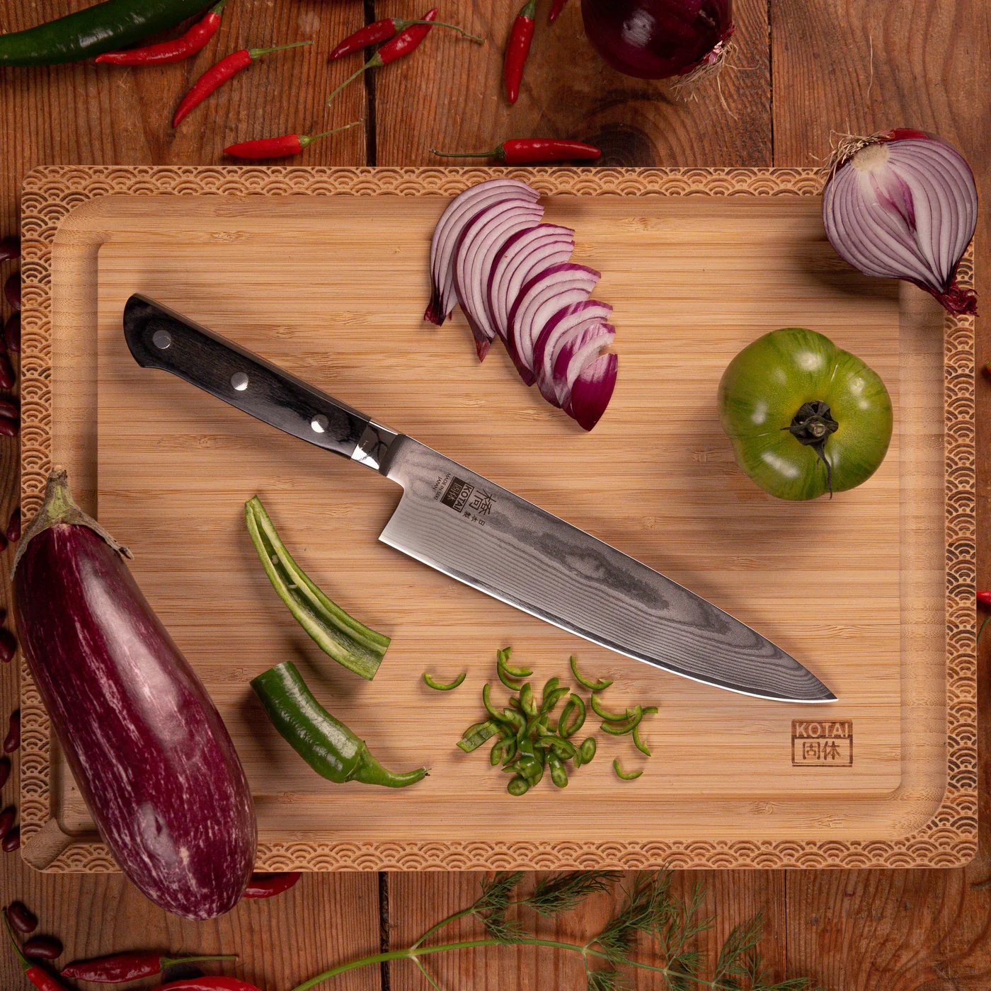 Collection Hashi Damas - Couteau de Chef Gyuto - 20cm - Image 2
