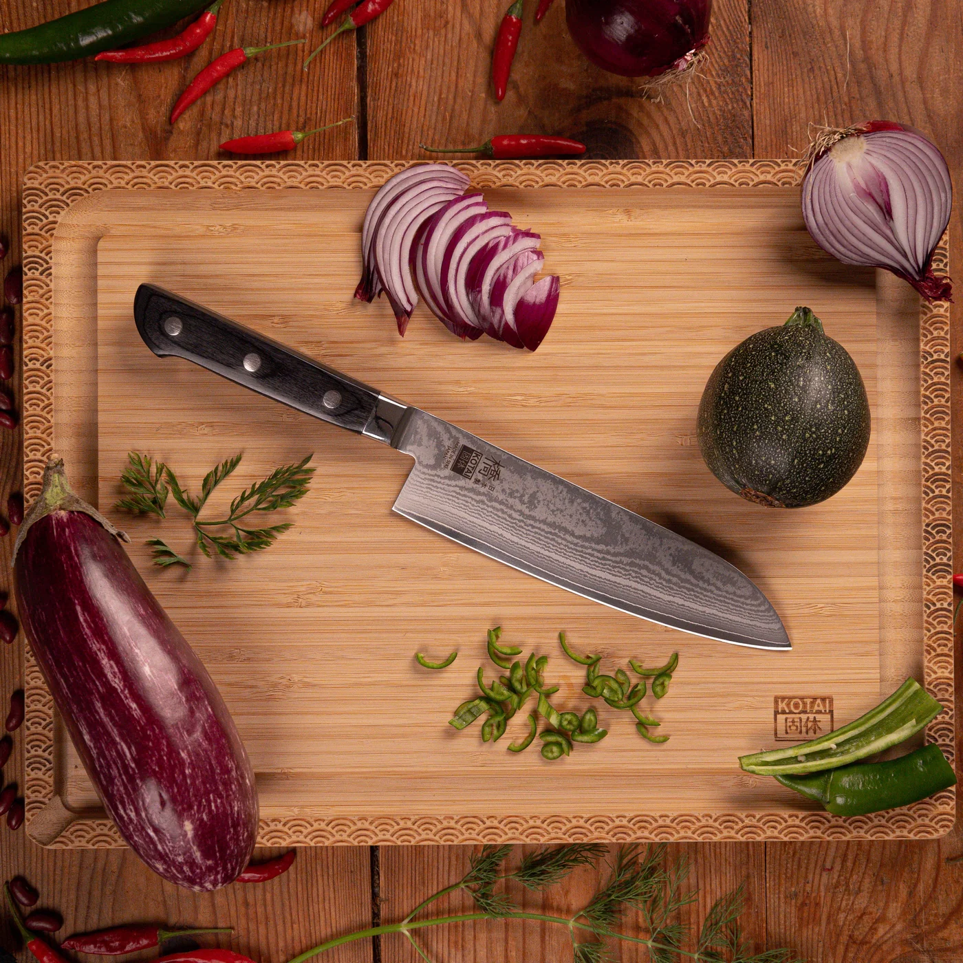 Collection Hashi Damas - Couteau Santoku - 18cm - Image 2