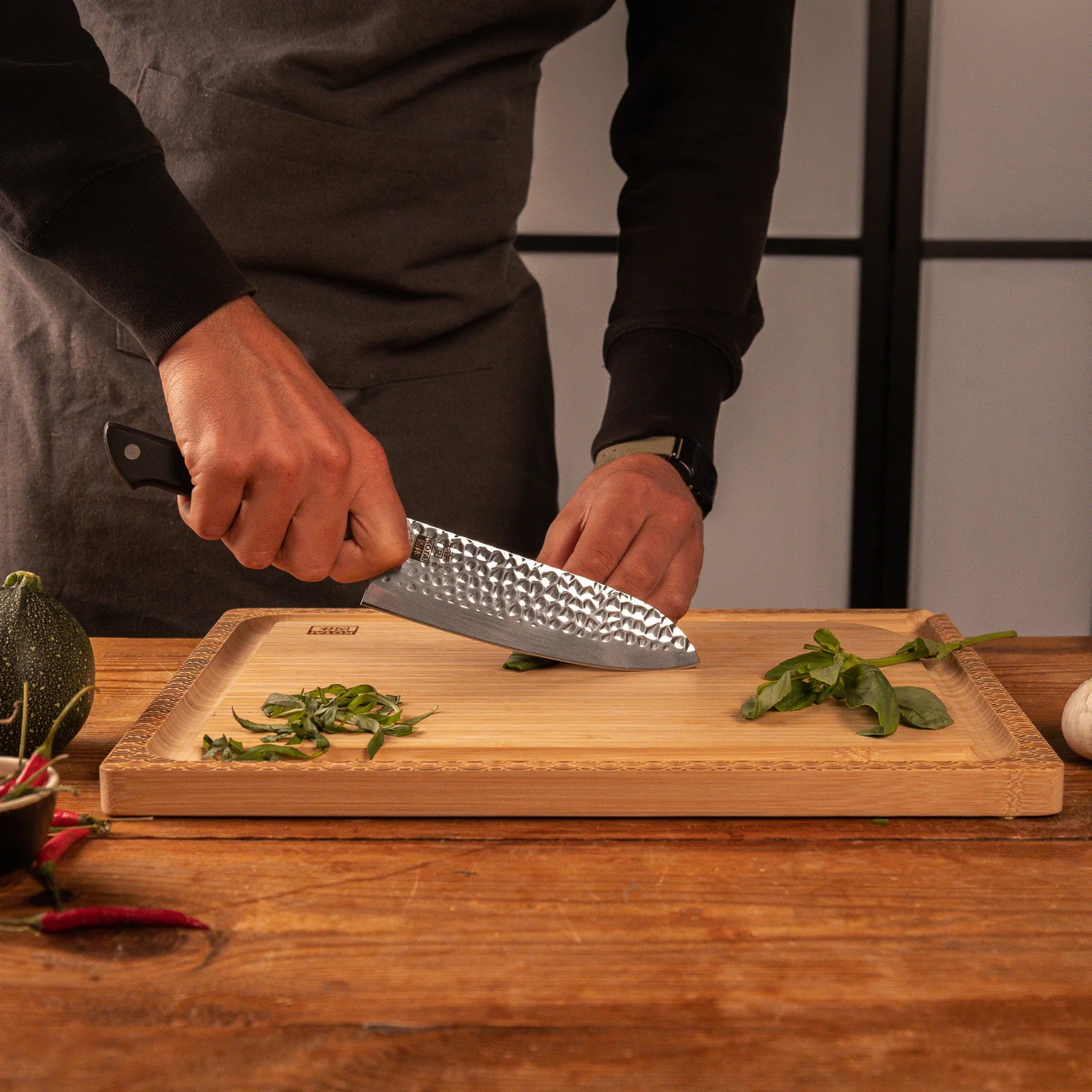 Collection Hashi Tsuchime - Couteau Santoku - 16cm - Image 3