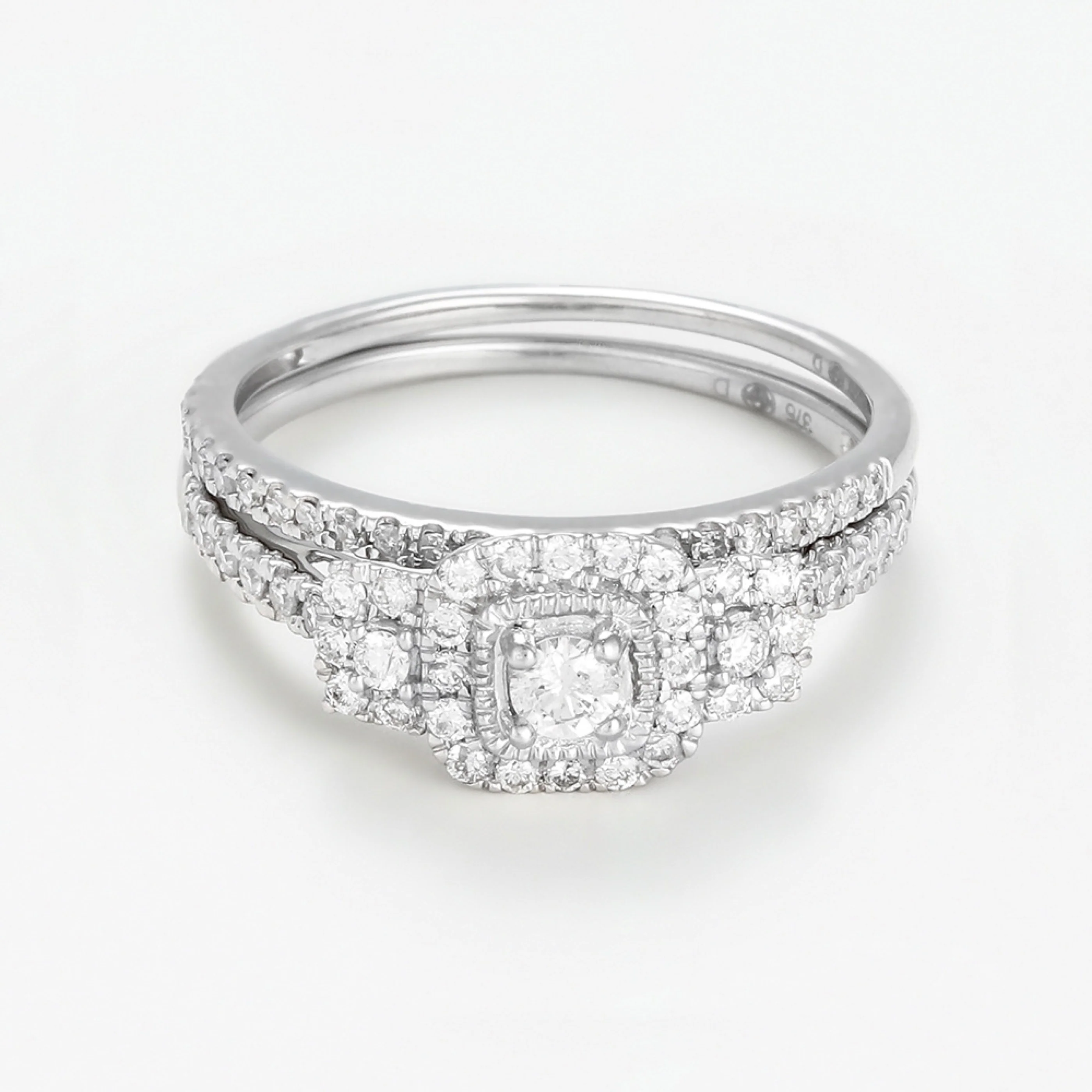 Bague "Malika" - Or Blanc 375/1000 - Image 2