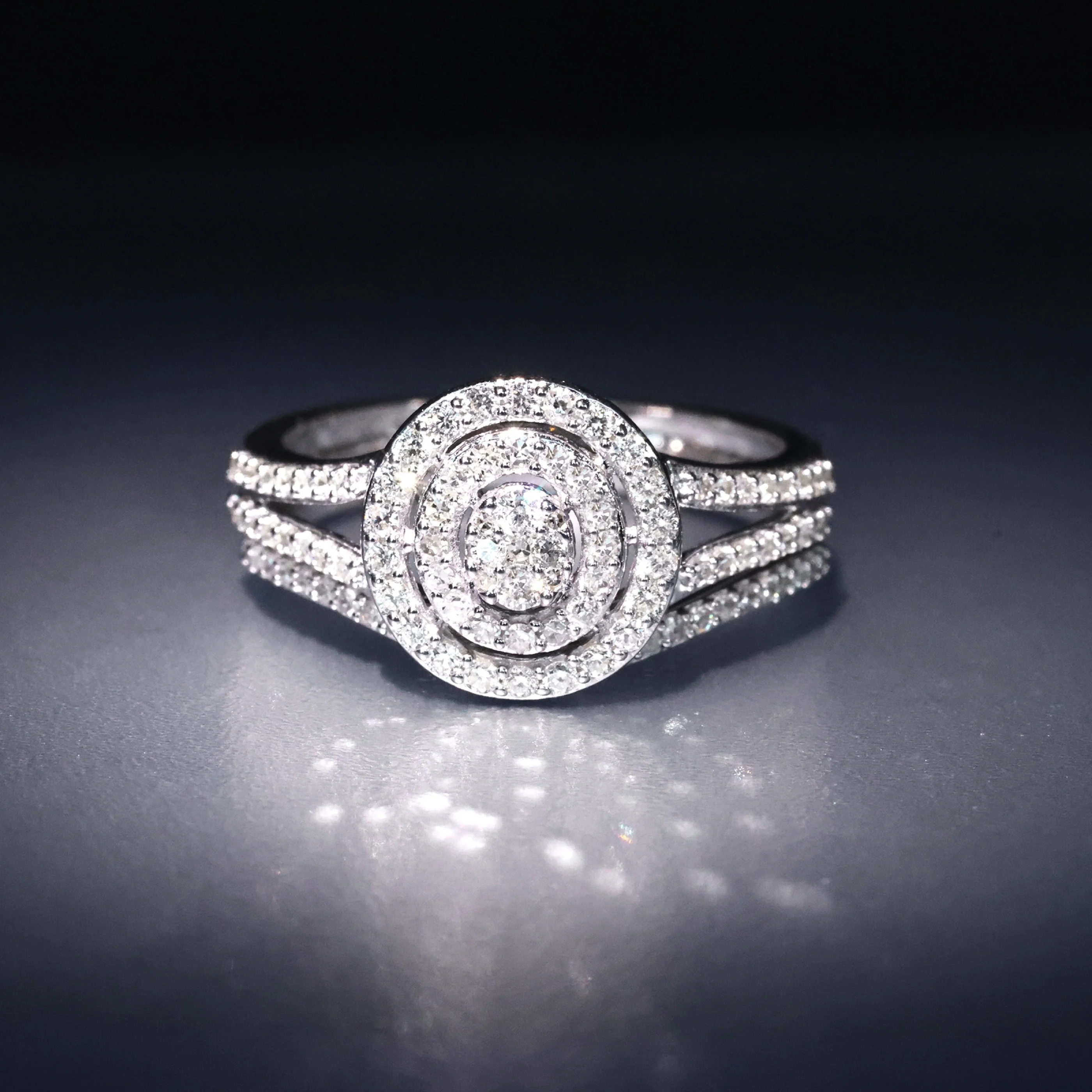 Bague Duo D0,5/106 - Or Blanc 375/1000 - Image 2