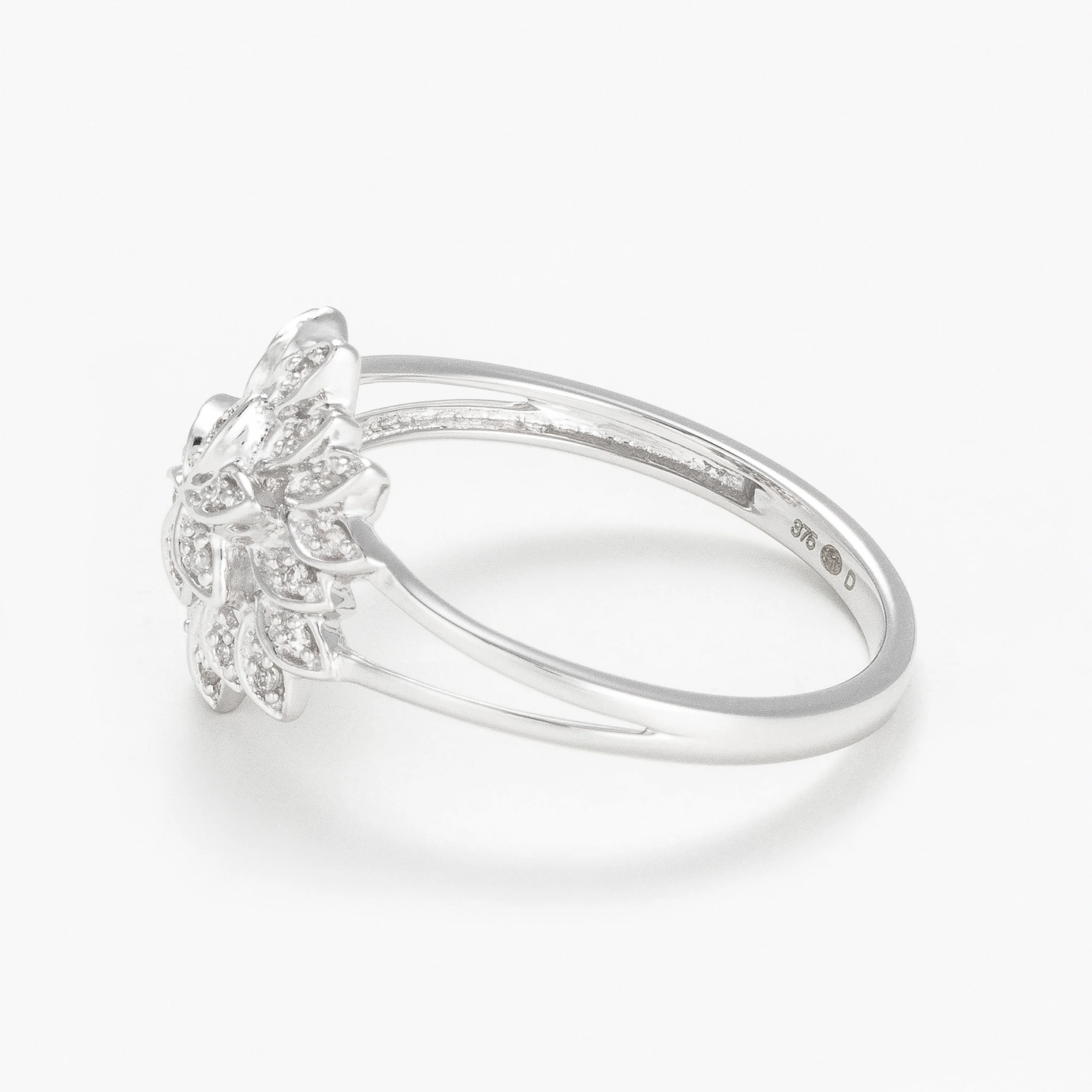 Bague "Aigrette" - Or Blanc 375/1000 - Image 3