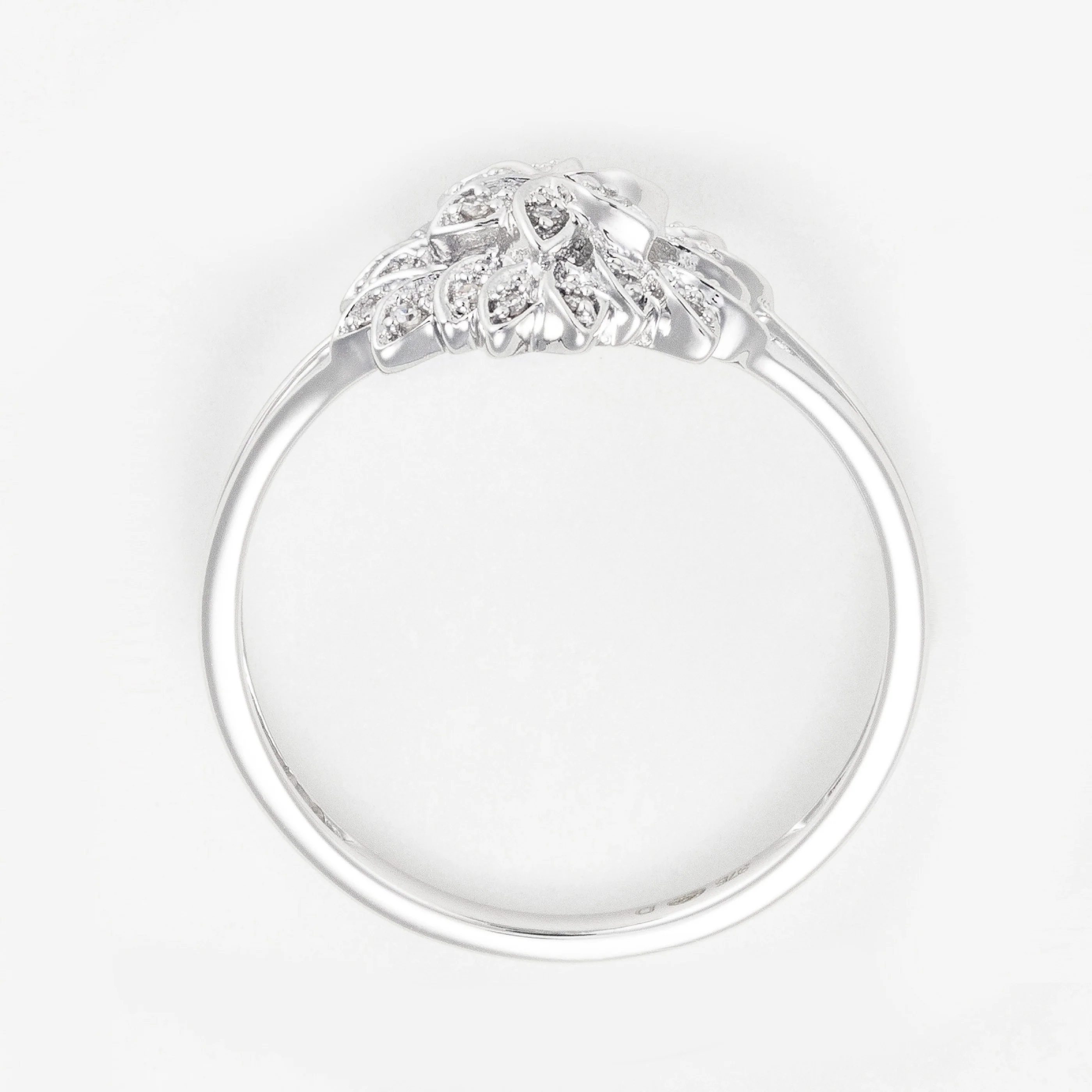 Bague "Aigrette" - Or Blanc 375/1000 - Image 4