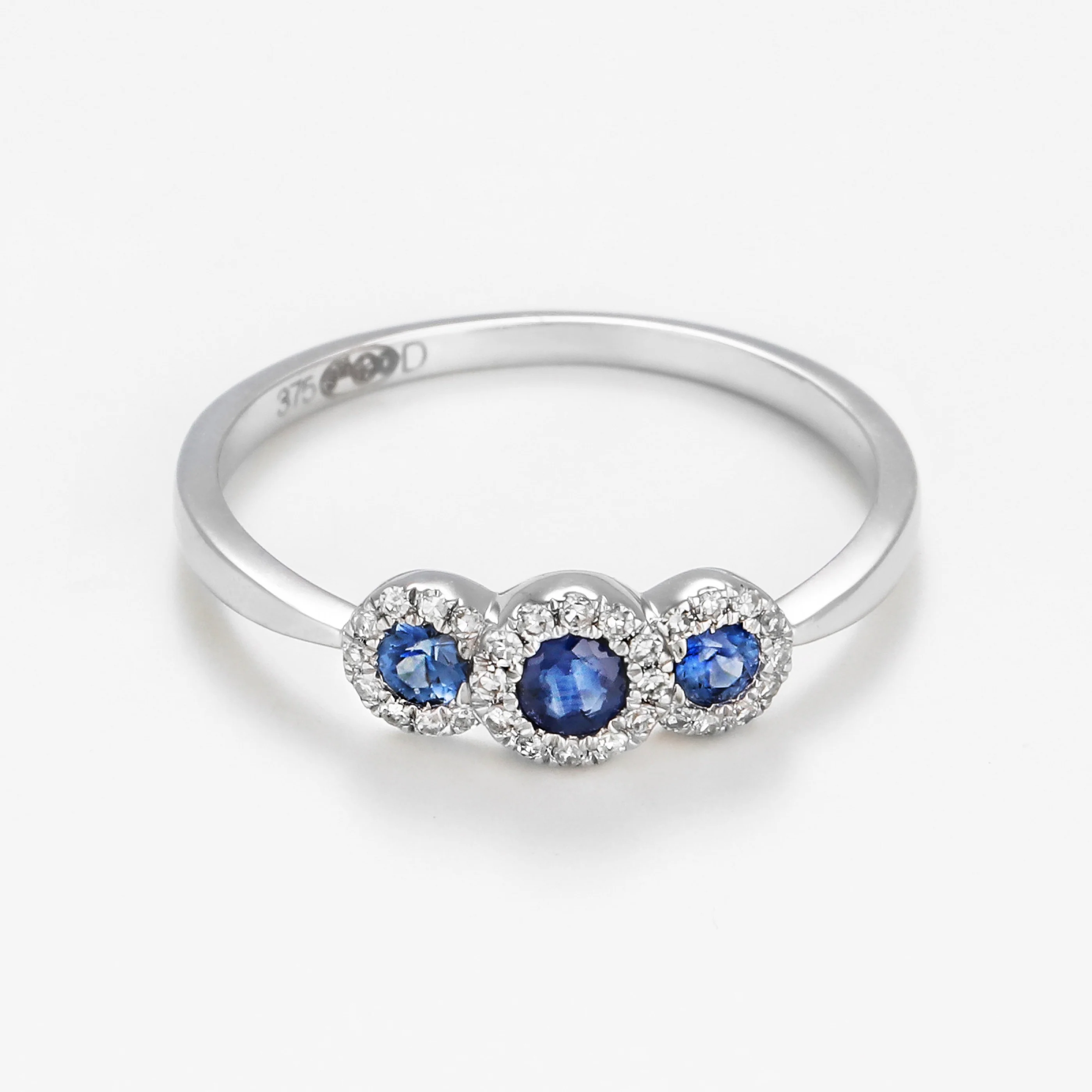 Bague "Triodes" D0,10/30 S0,32/3 - Or Blanc 375/1000 - Image 2