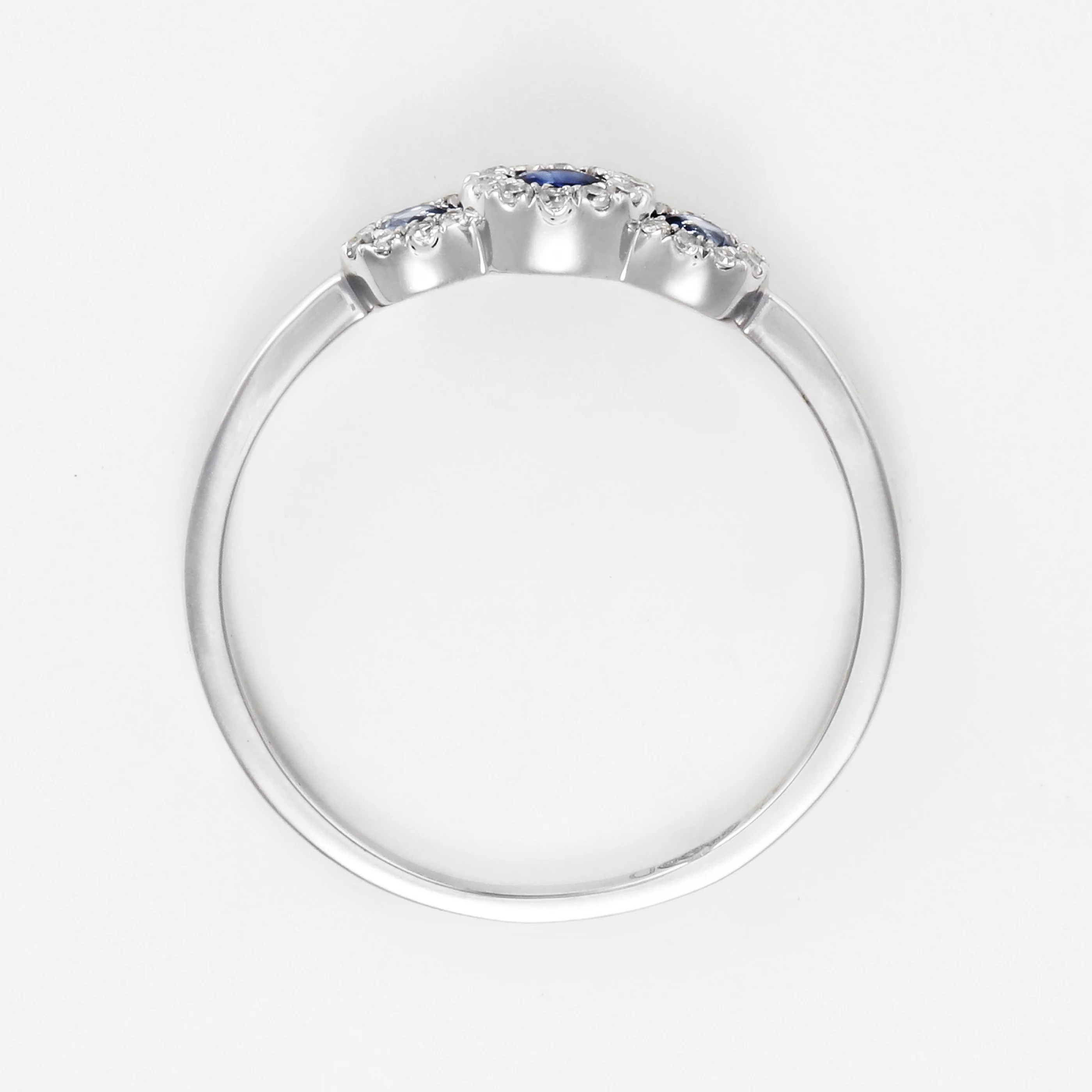 Bague "Triodes" D0,10/30 S0,32/3 - Or Blanc 375/1000 - Image 4
