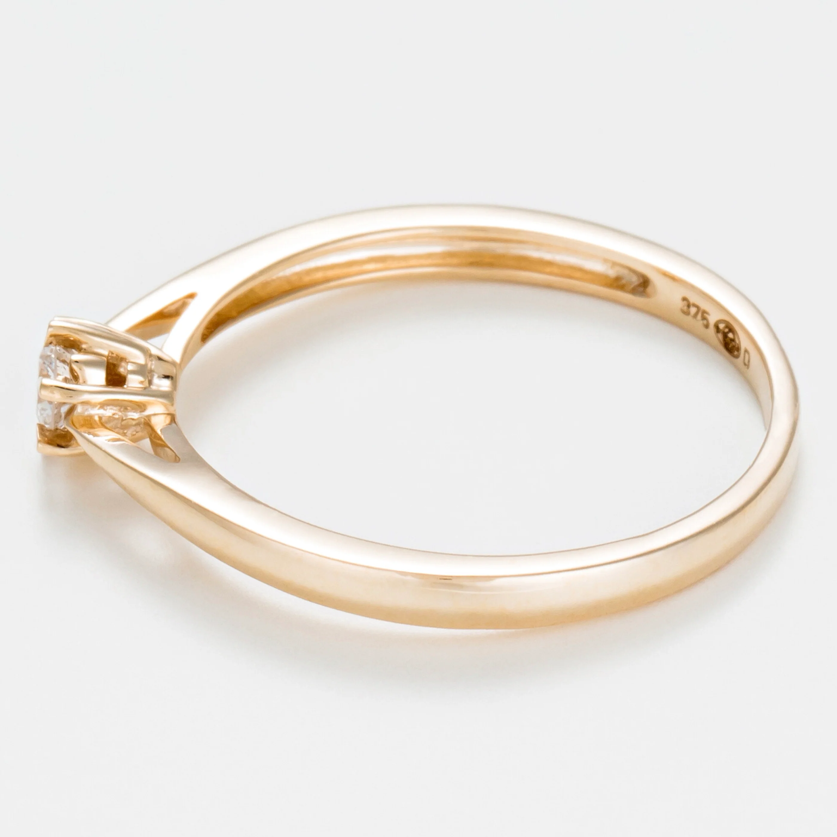 Bague "Solitaire Envoûtant" Diamant 0,11/1 - Or Jaune 375/1000 - Image 2