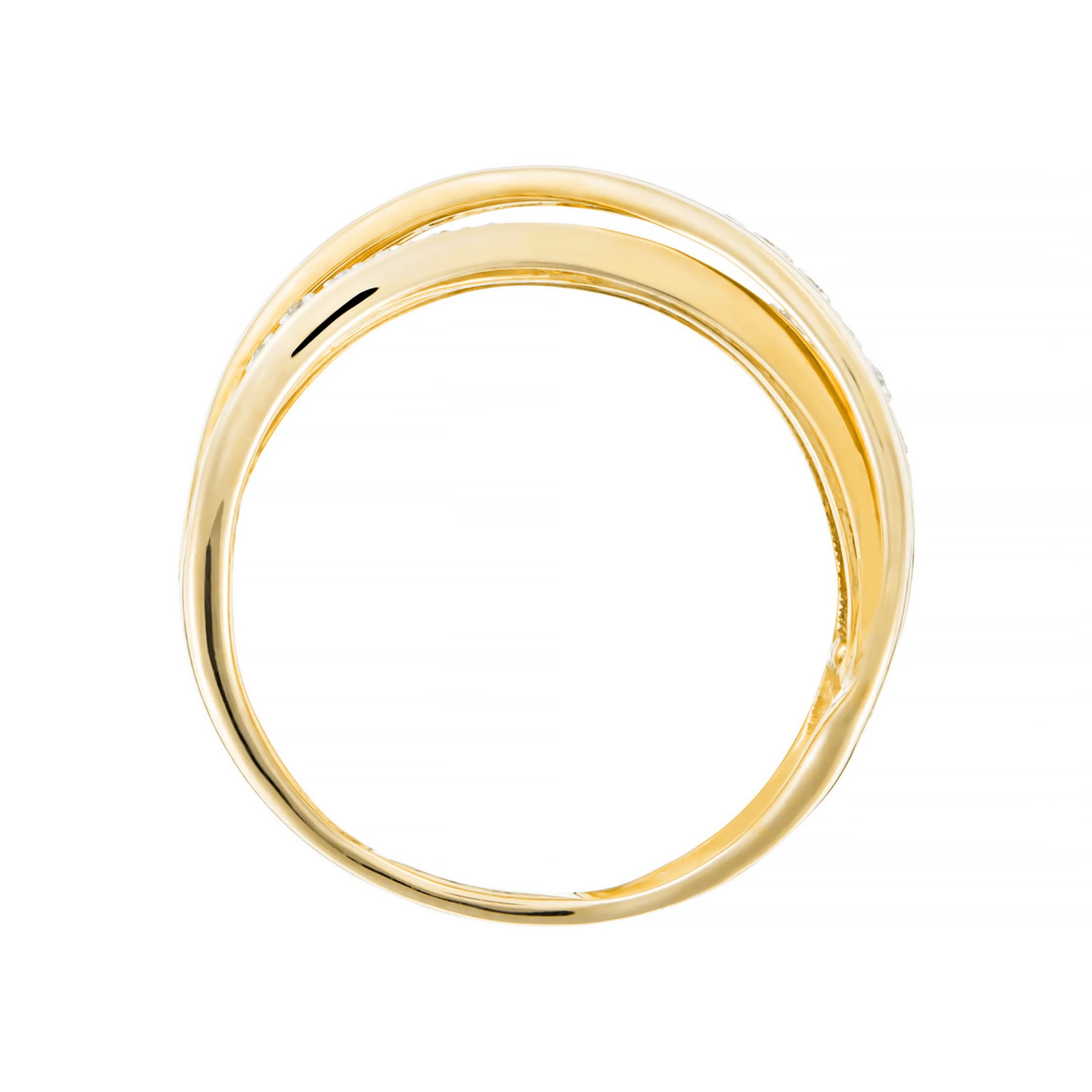 Bague "Méli-Mélo Scintillant" D0,12/40 - Or Jaune 375/1000 - Image 4