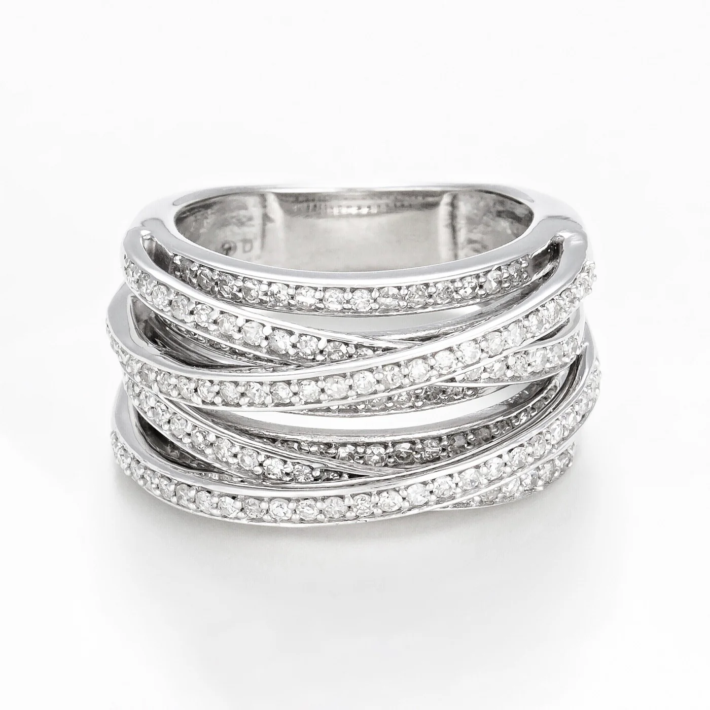 Bague "New Entrelacs Candides" Diamants 0,99Ct/165 - Or Blanc 375/1000 - Image 2